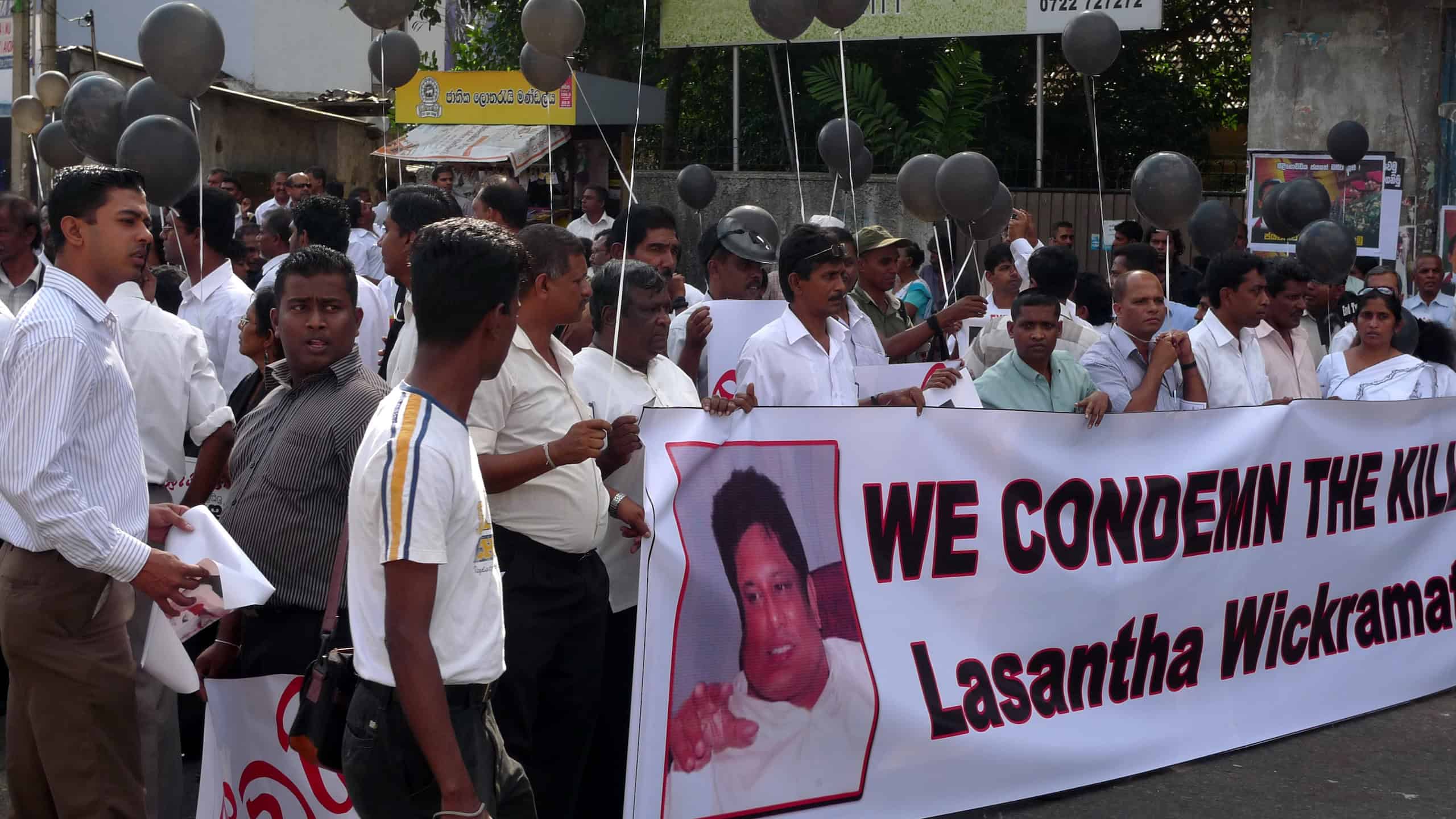 Lasantha Wickrematunge funeral