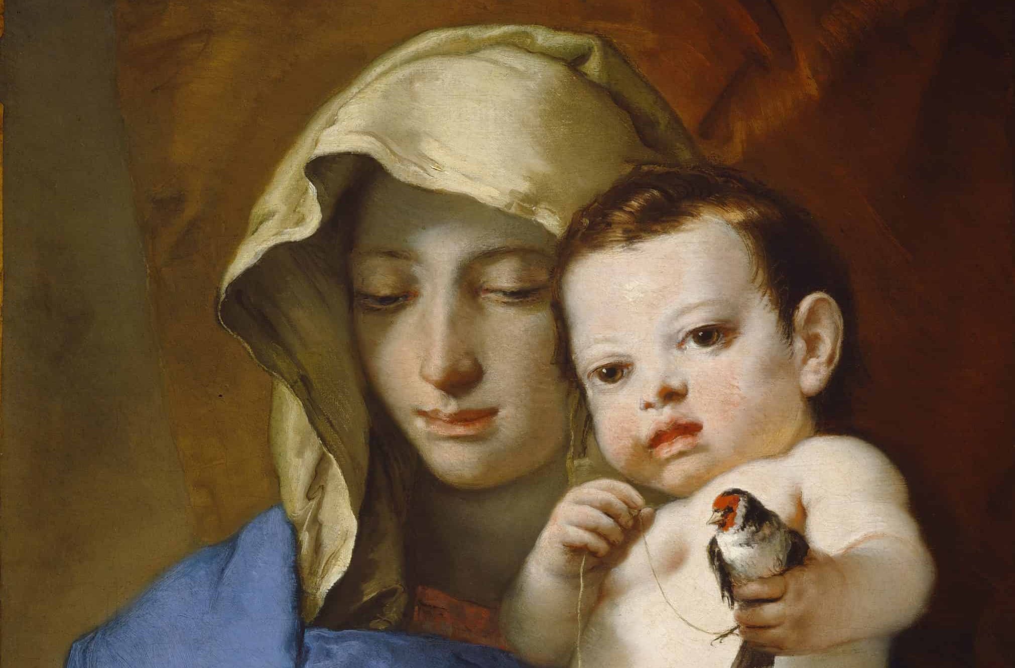 Giovanni Battista Tiepolo (Italian, 1696 - 1770 ), Madonna of the Goldfinch, c. 1767/1770, oil on canvas, Gift of The Brown Foundation, Inc., Houston