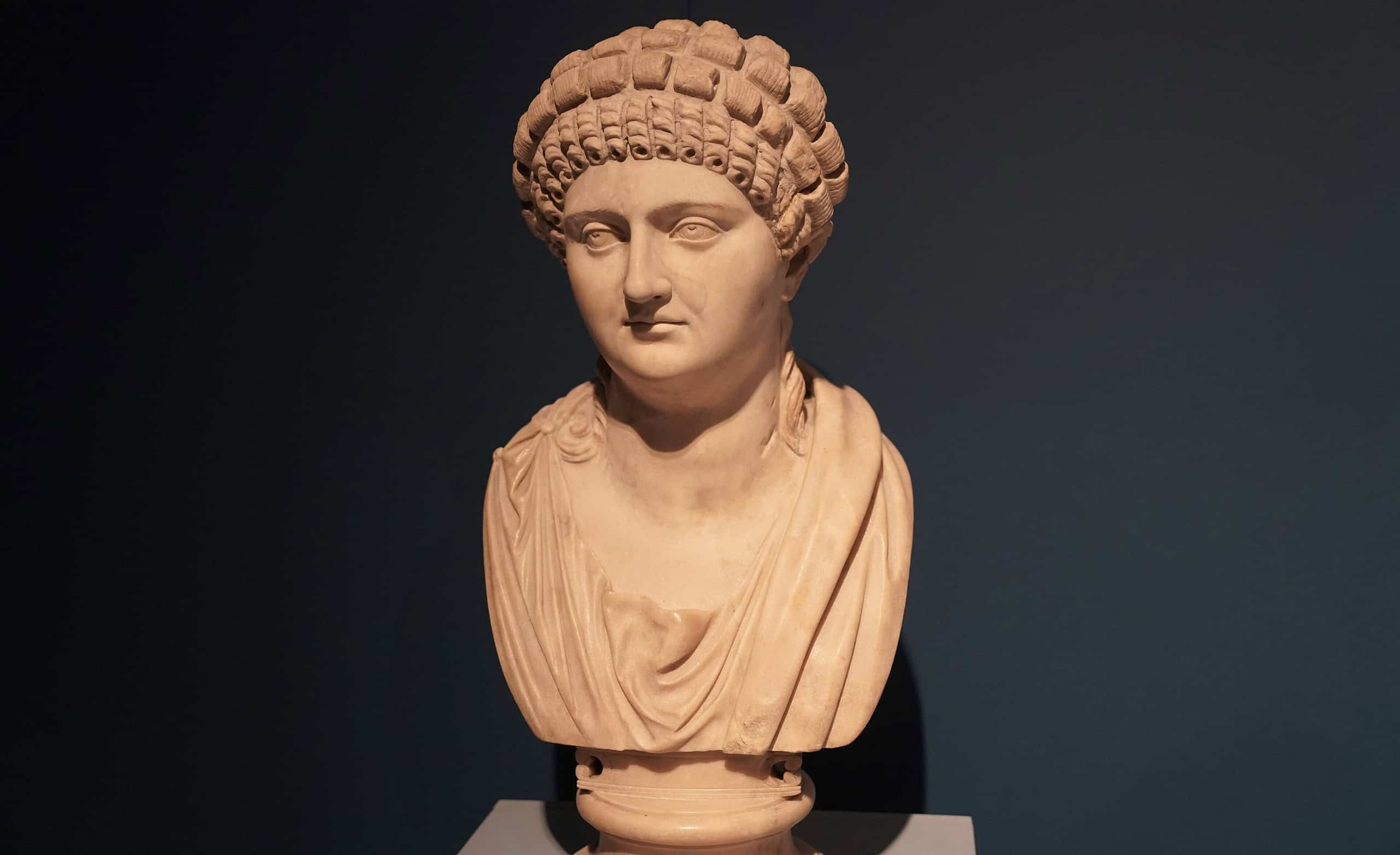 Marble bust probably of Empress Messalina 55-65