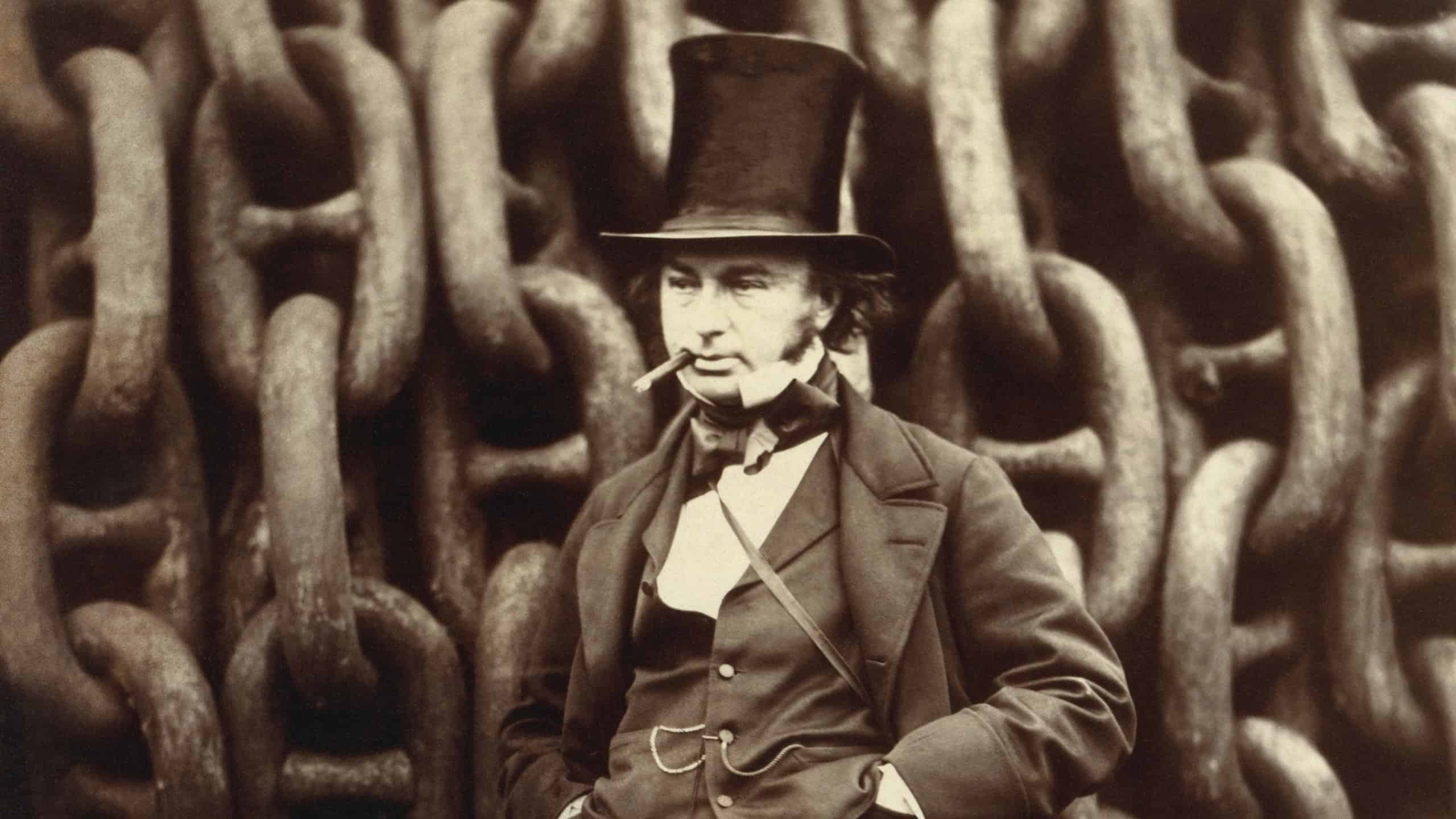 Isambard Kingdom Brunel Standing Before the Launching Chains of the Great Eastern