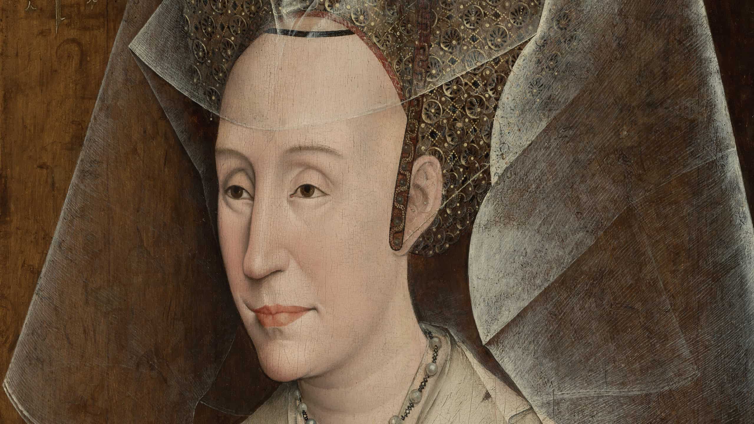 Isabella of Portugal, Duchess of Burgundy in a divided hennin. Copy of original of 1445–50