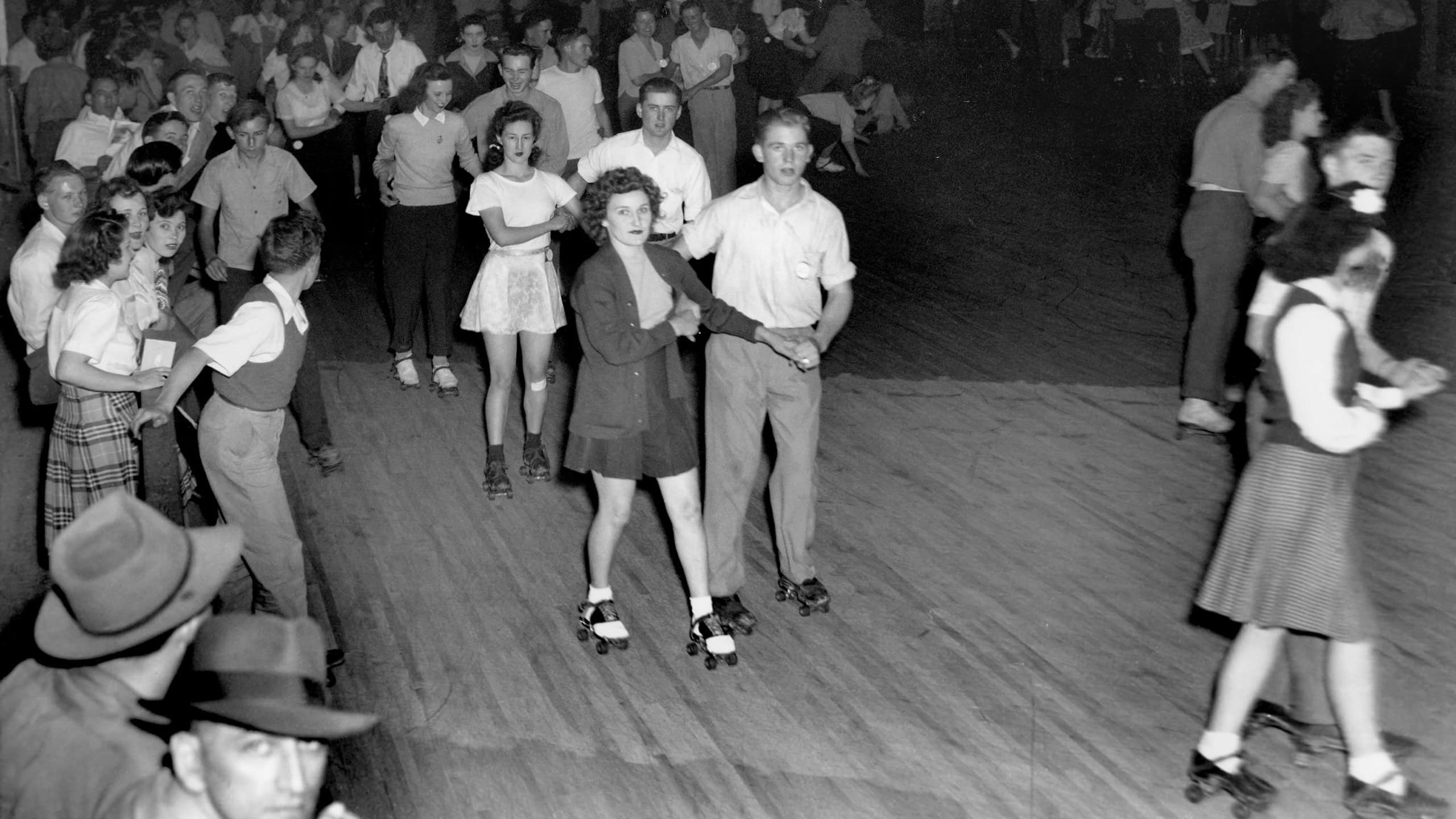 Roller Skating Rink 1945 Oak Ridge Pro435 DOE photo Ed Westcott 4-10-1945 Oak Ridge Tennessee