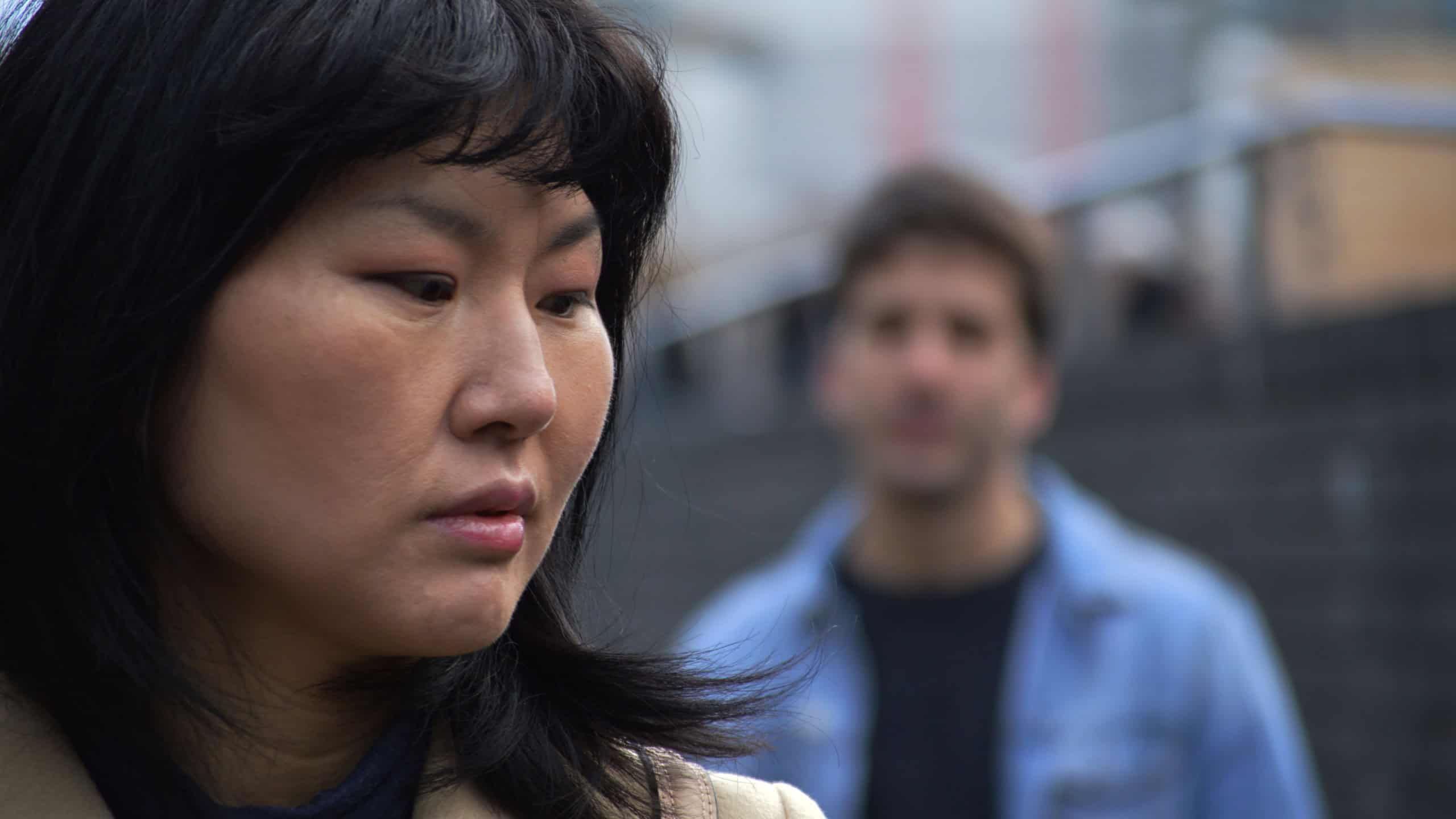 Woman being stalked