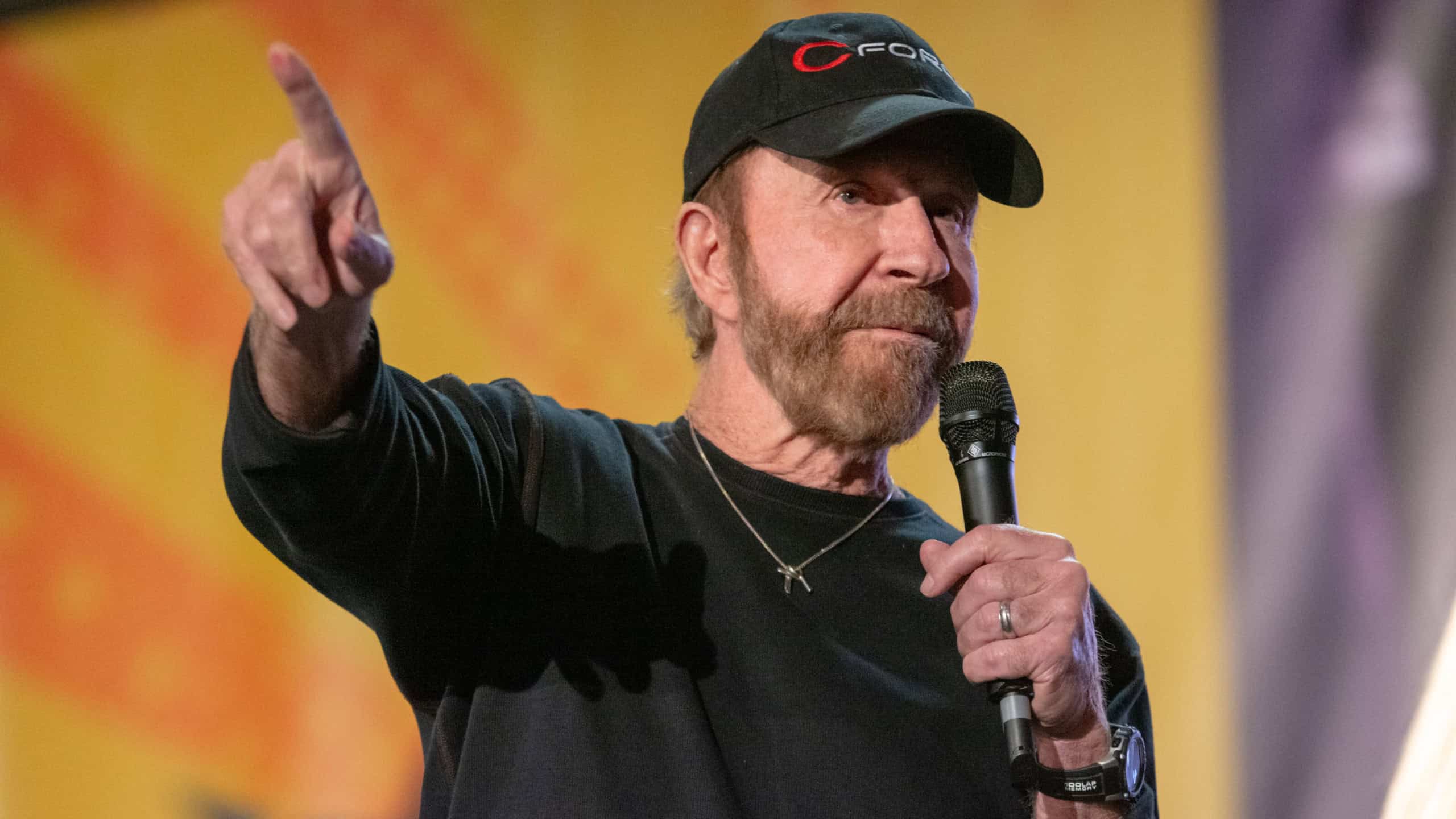 Chuck Norris (*1940, American martial artist, actor, film producer and screenwriter) at German Comic Con Dortmund, a two day fan conventio