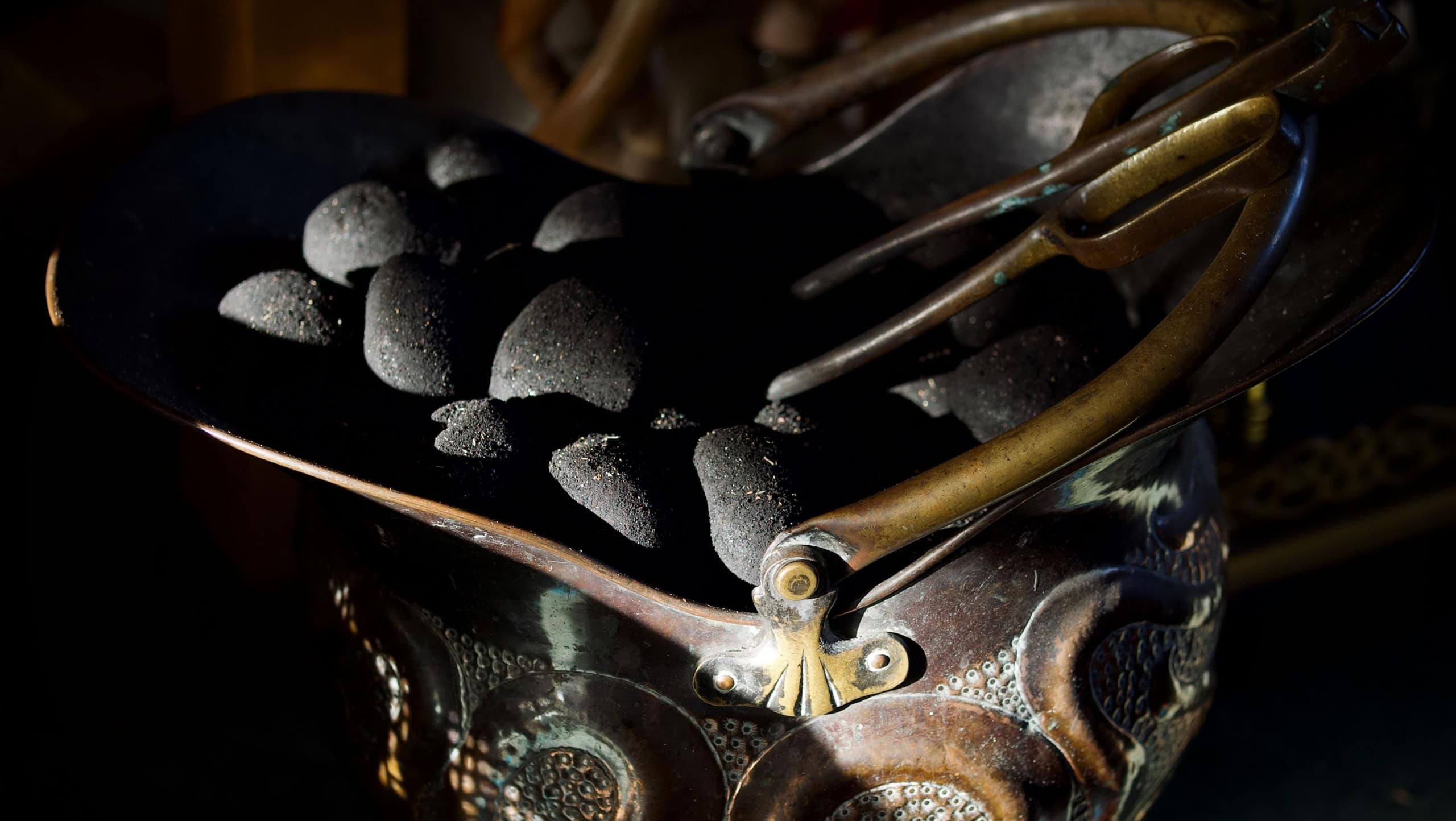 Vintage Coal Scuttle in Sunlight