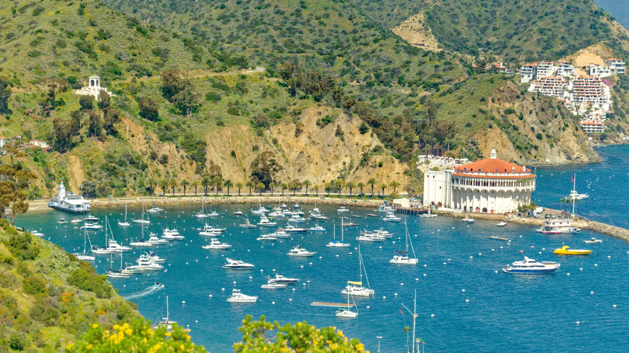 Avalon is a resort community with the waterfront dominated by tourism-oriented businesses on Santa Catalina Island, in the Channel Islands, off Los Angeles.
