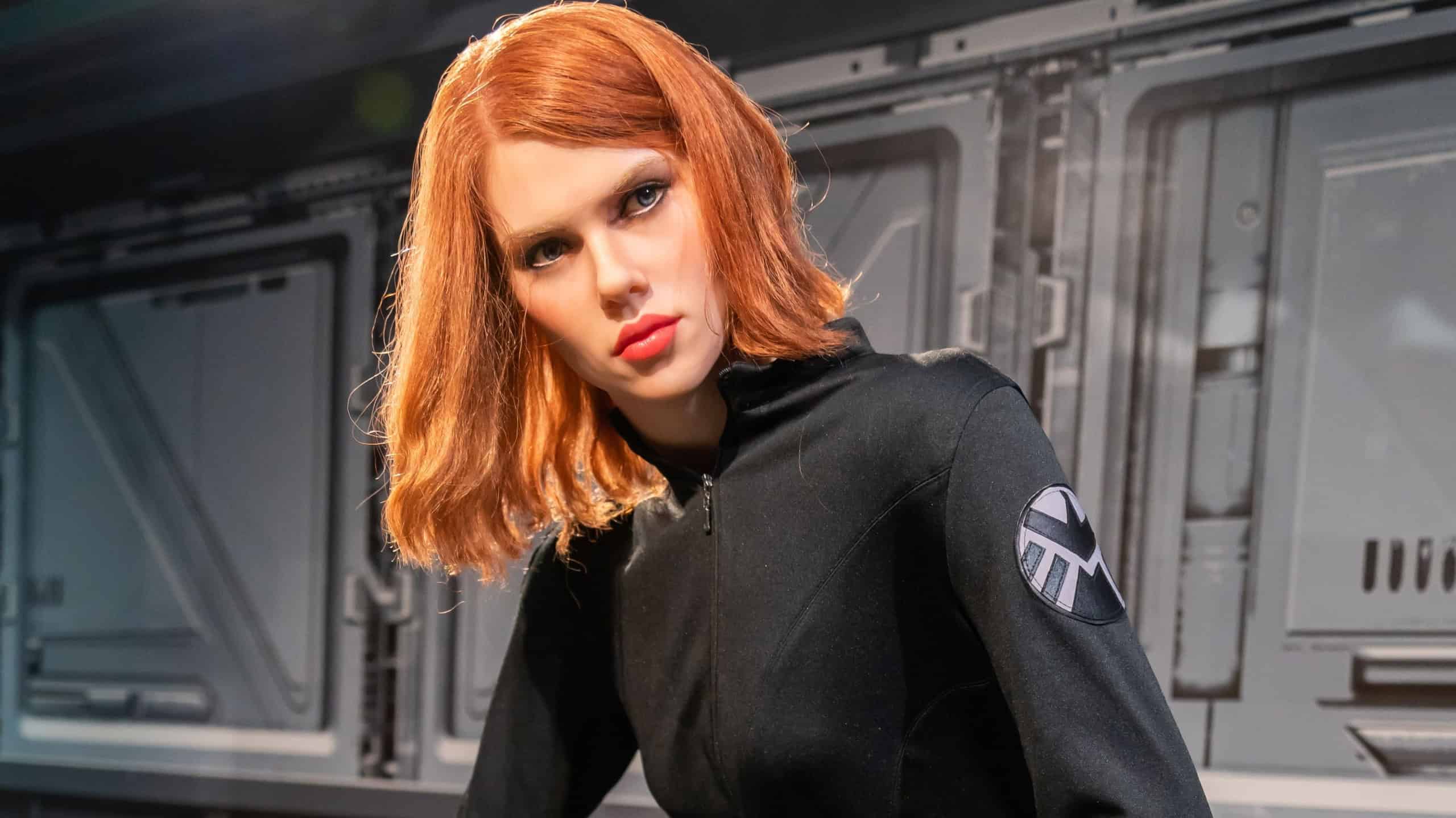 Black Widow (Natalia Romanova)'s wax figure displayed at Red Carpet 2