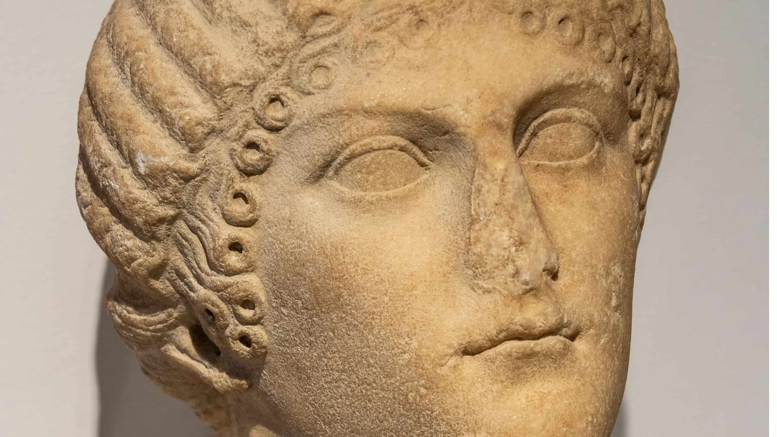 Portrait of Agrippina the minor, El Cumbrillar, Villalba de Alcor, 1st century AD, Huelva Museum, Huelva, Andalusia, Spain