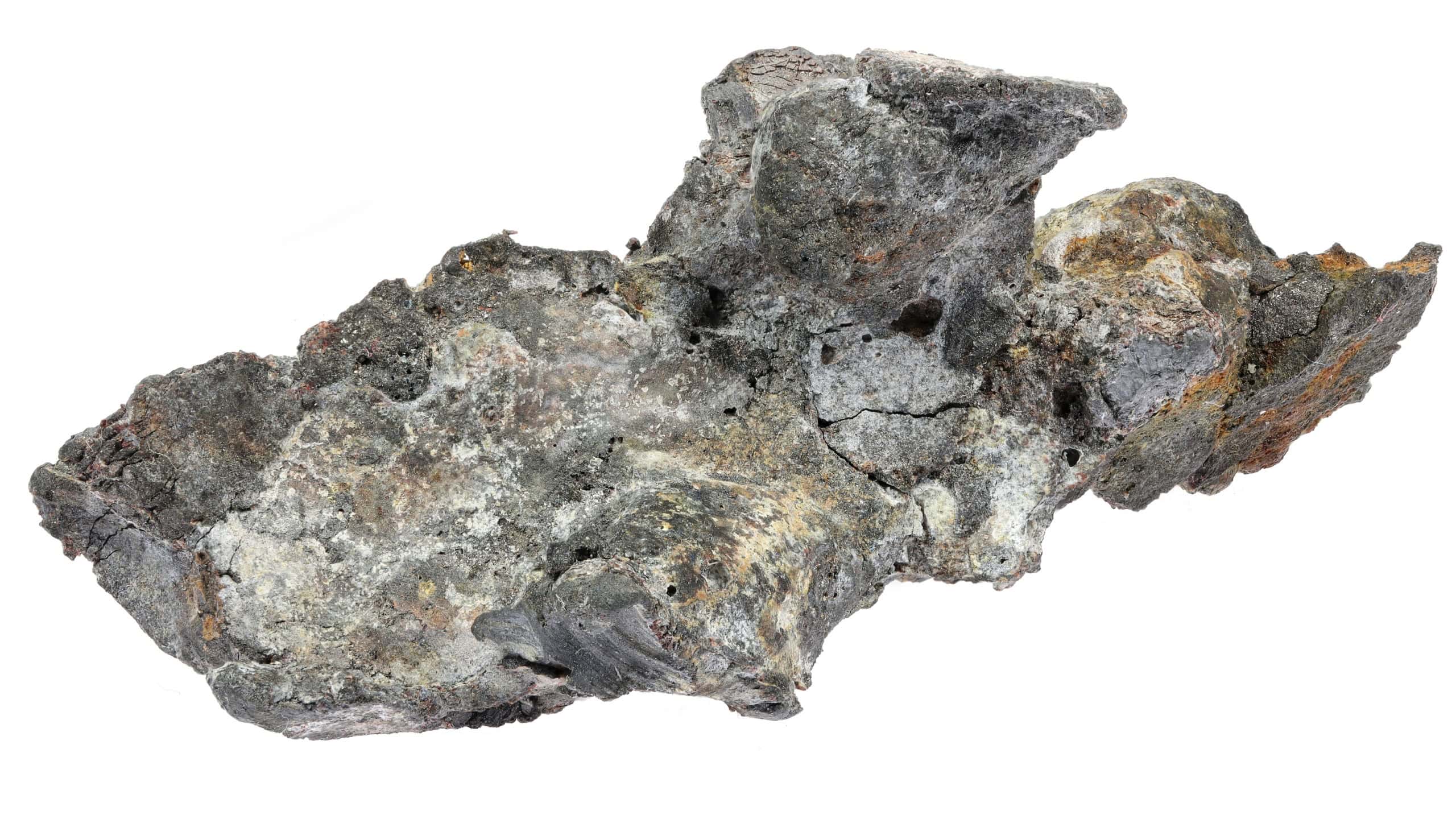 Native lead from Lautenthal, Harz, Germany isolated on white background