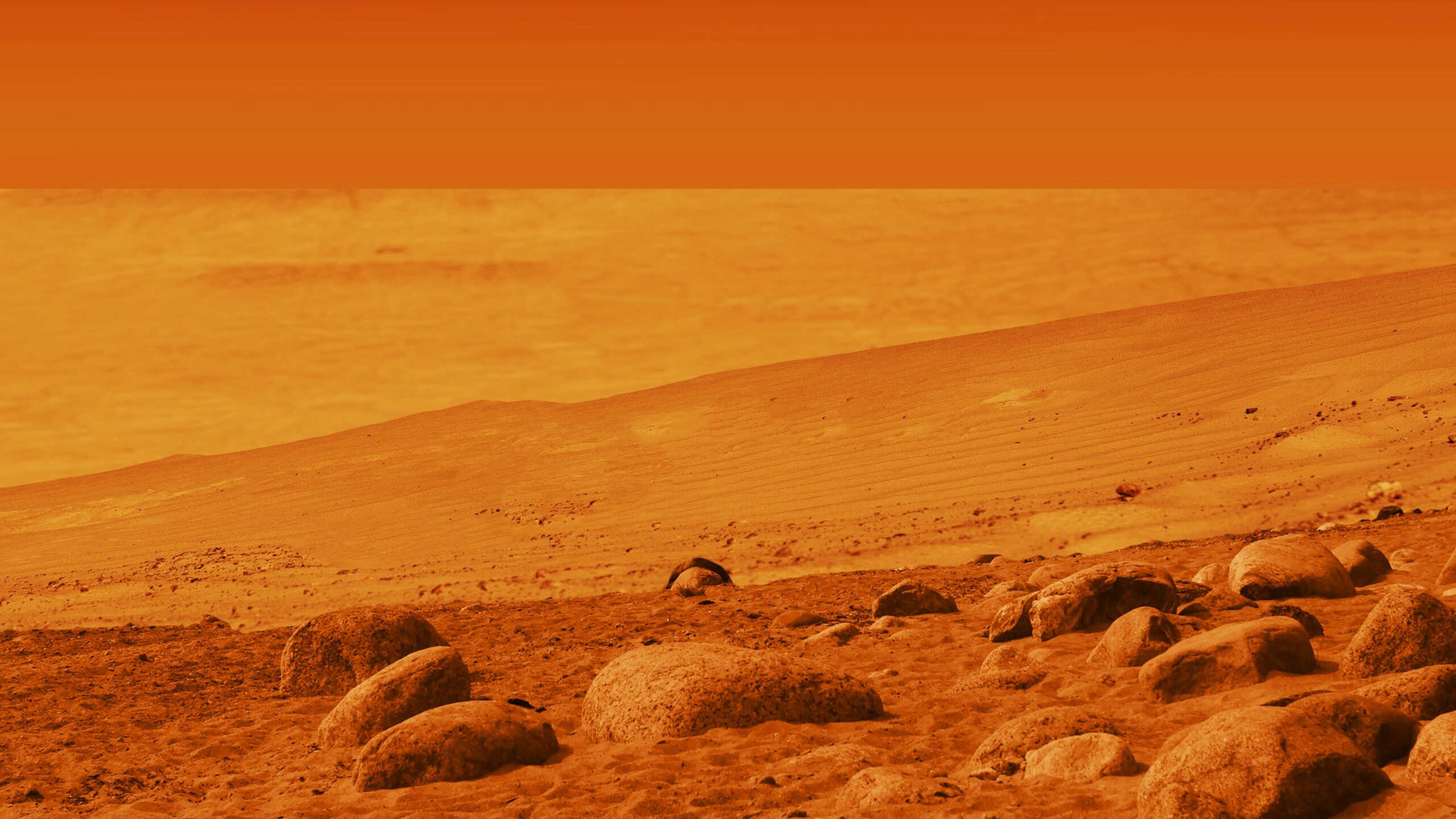 Red landscape of the Mars planet