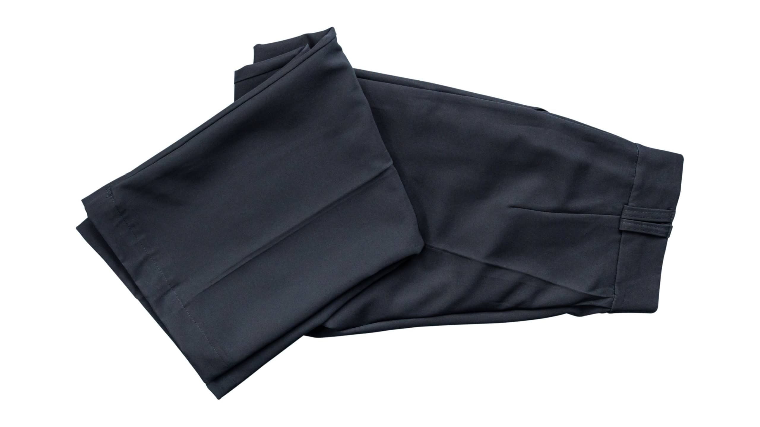 Black women's long pants isolated on white background, clipping path