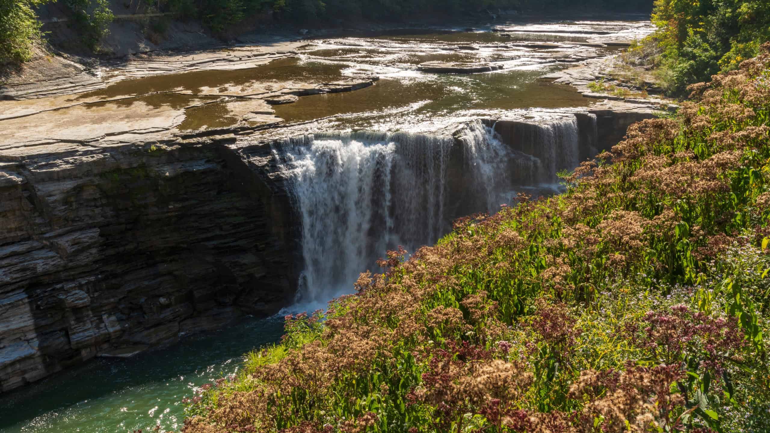 Letchworth State Park showcases dramatic gorges, waterfalls, and forested cliffs along the Genesee River in New York