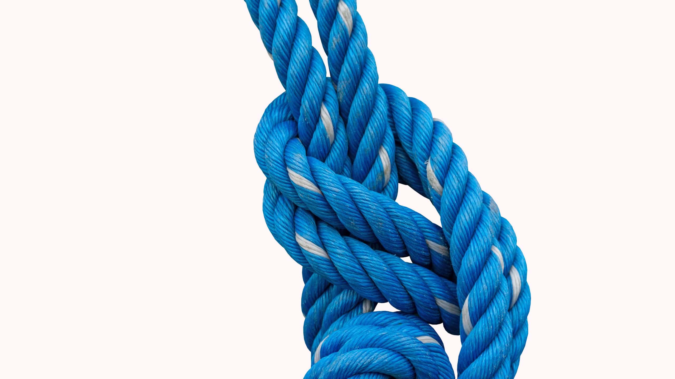 Blue Rope Coil Isolated on Transparent Background
