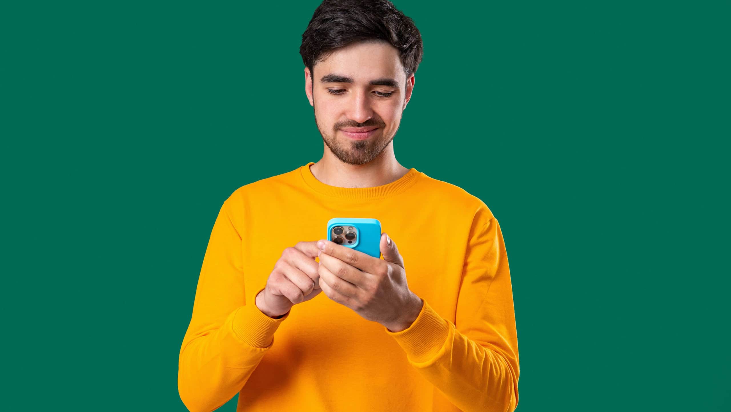 Bored Indifferent man Scrolling Networks, Mobile phone, Internet Addiction. Upset man with gadget, cant find what he want. High quality