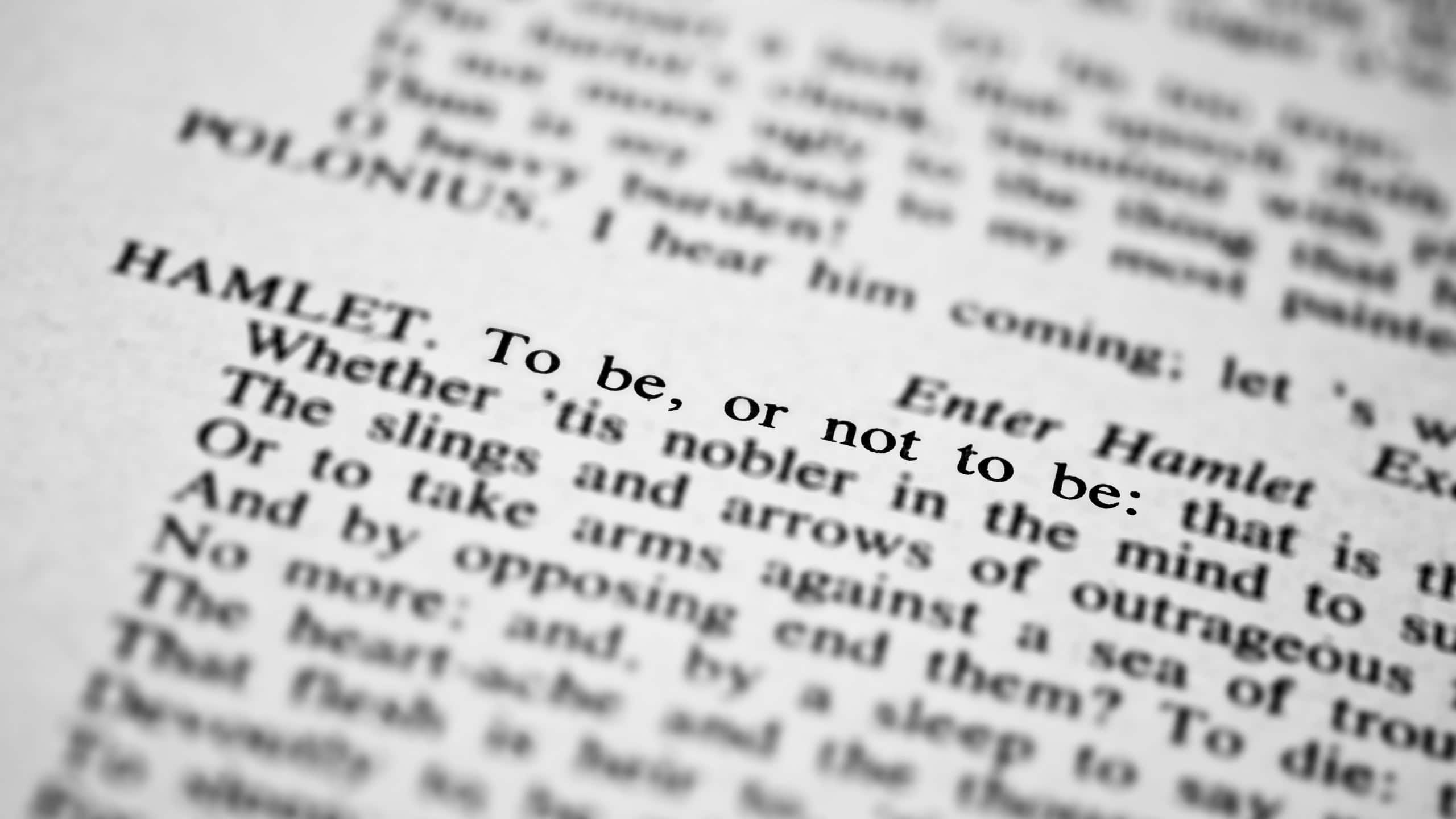 The popular phrase from "Hamlet"