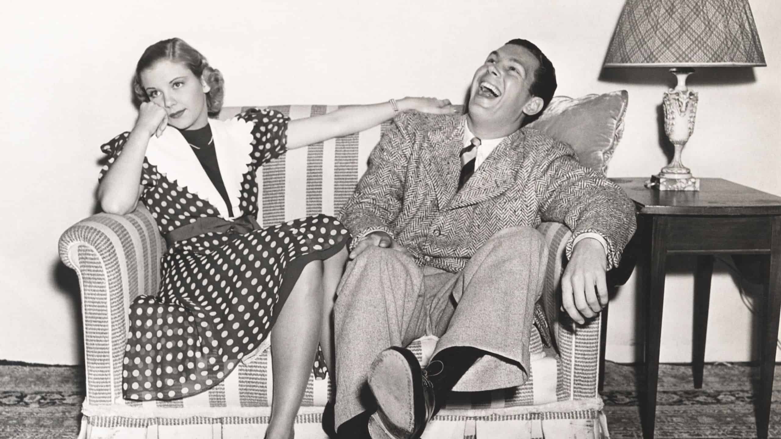 Laughing at his own jokes