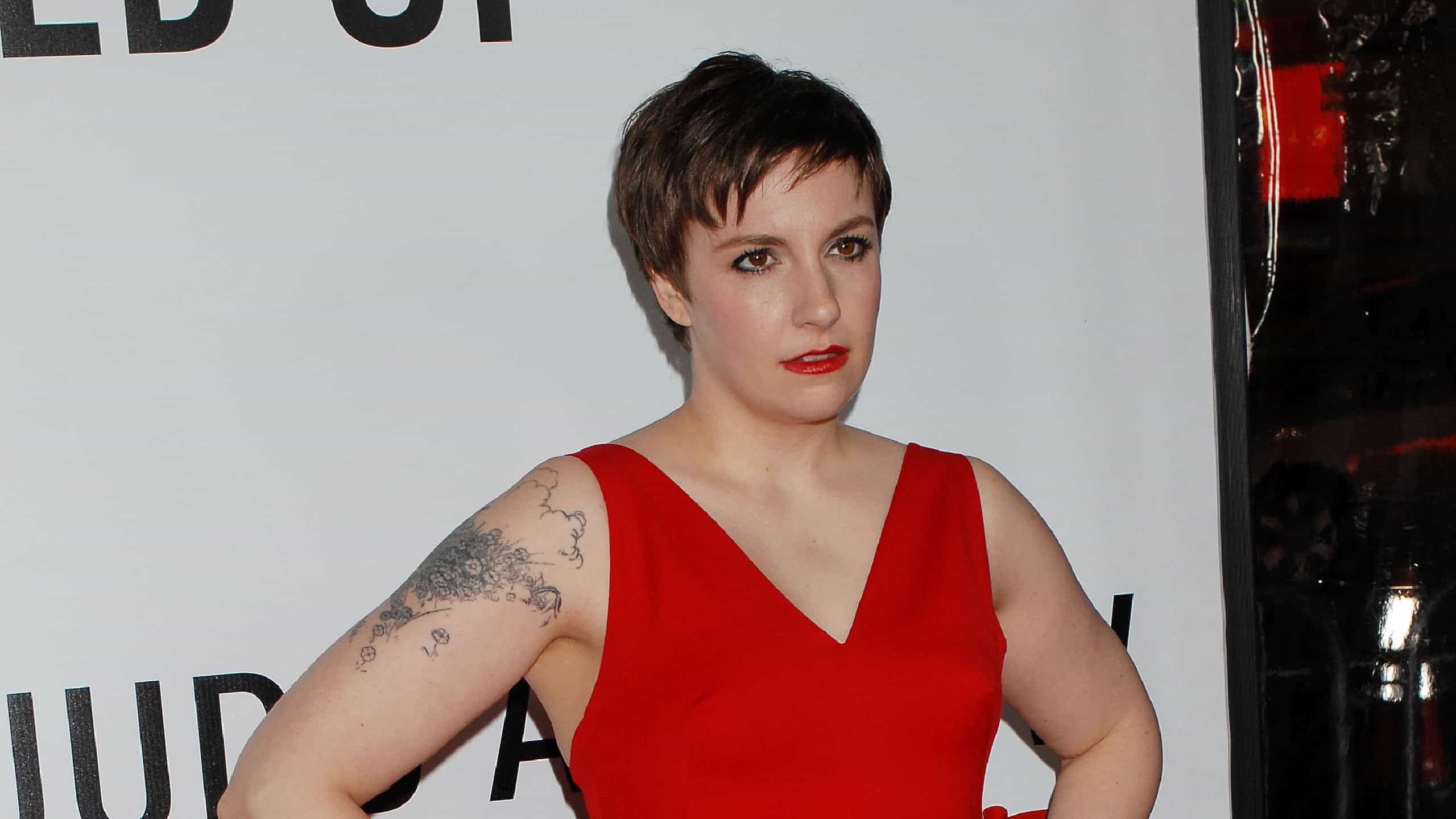 Lena Dunham arrives at the This Is 40 World Premiere on December 12, 2012 in Los Angeles, CA