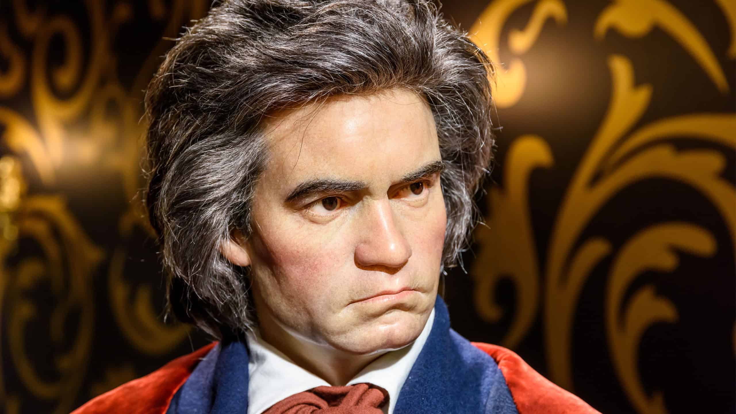 VIENNA, AUSTRIA - AUGUST 08, 2015: Ludwig van Beethoven Figurine At Madame Tussauds Wax Museum.