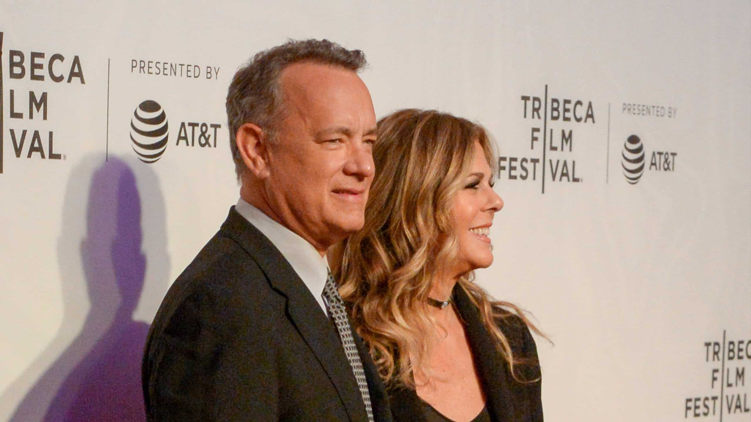 NEW YORK, NY - APRIL 26: Actors Rita Wilson and Tom Hanks attend 'The Circle' Premiere at the BMCC Tribeca PAC on April 26, 2017 in NYC.