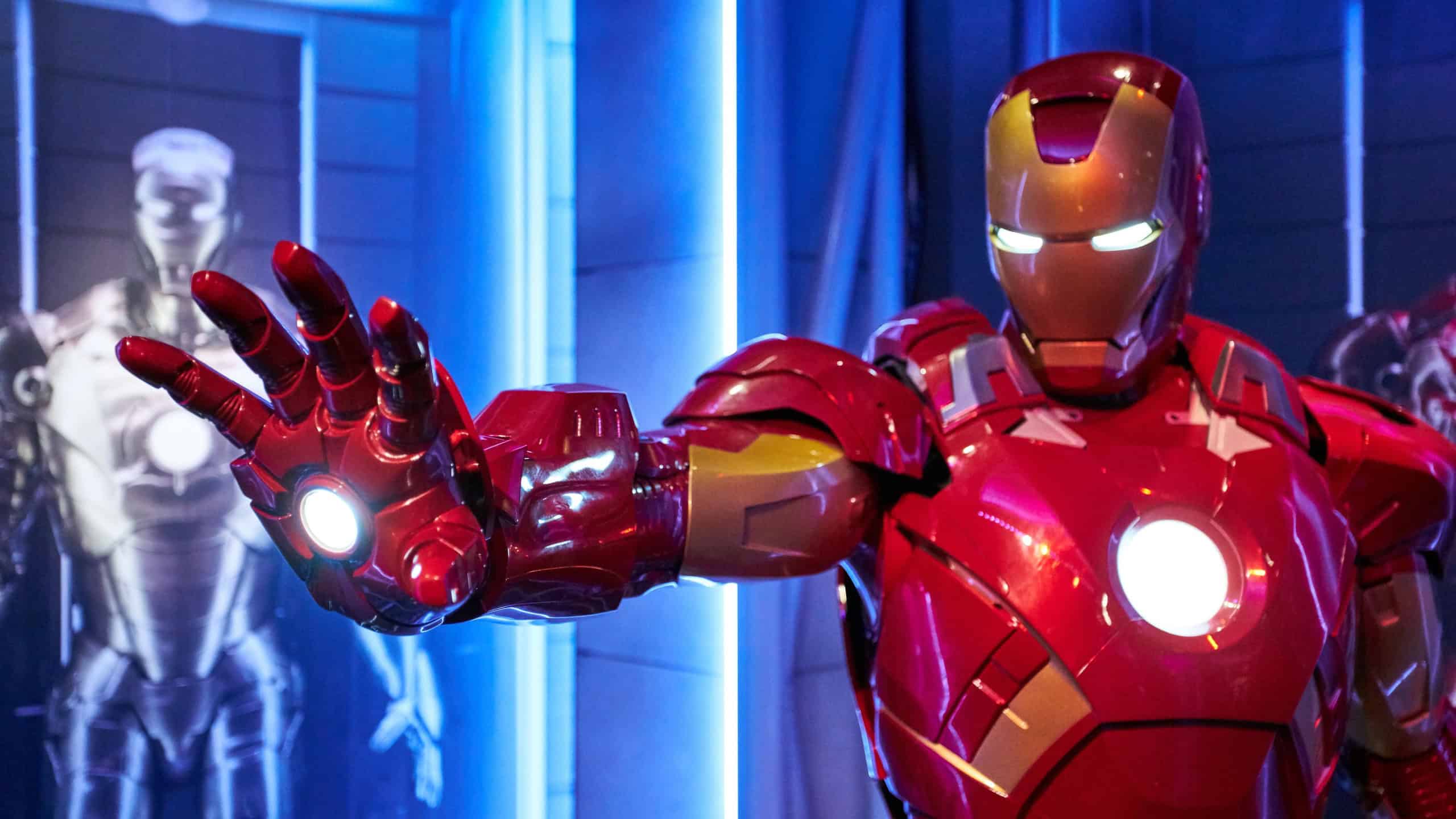 Wax figure of Tony Stark the Iron Man from Marvel comics in Madame Tussauds Wax museum in Amsterdam