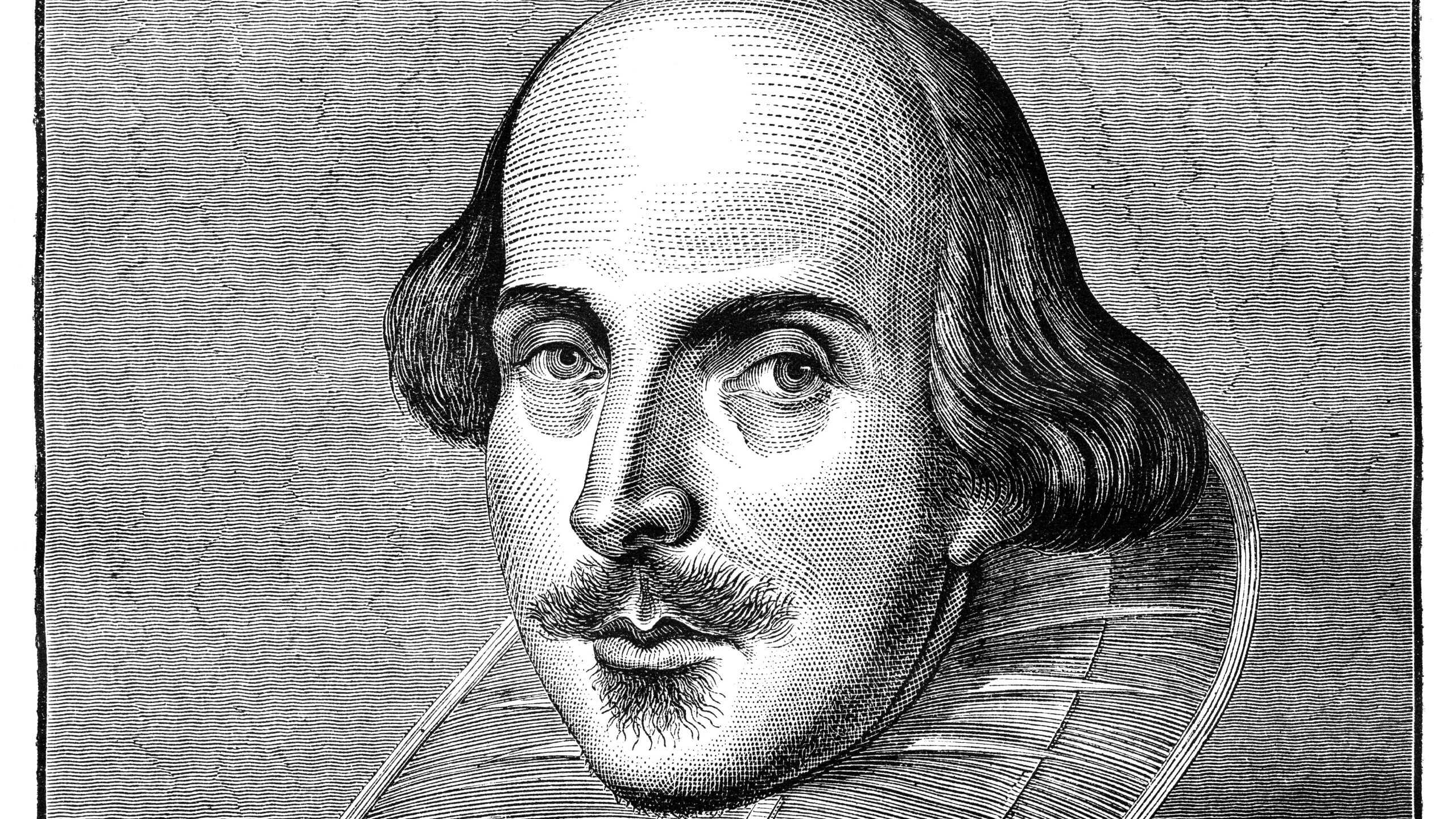 William Shakespeare, English poet and playwright. Engraving from The Leisure Hour Magazine april 1864.