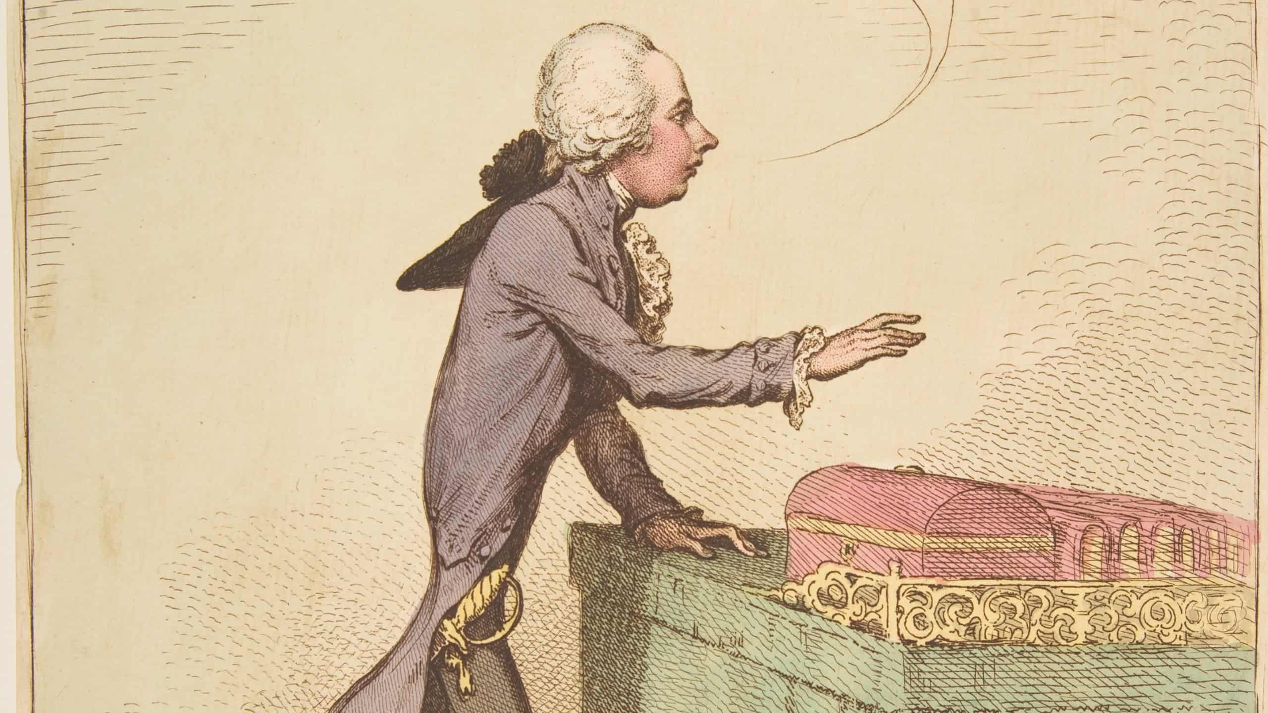 The Bottomless-Pitt, print, James Gillray
