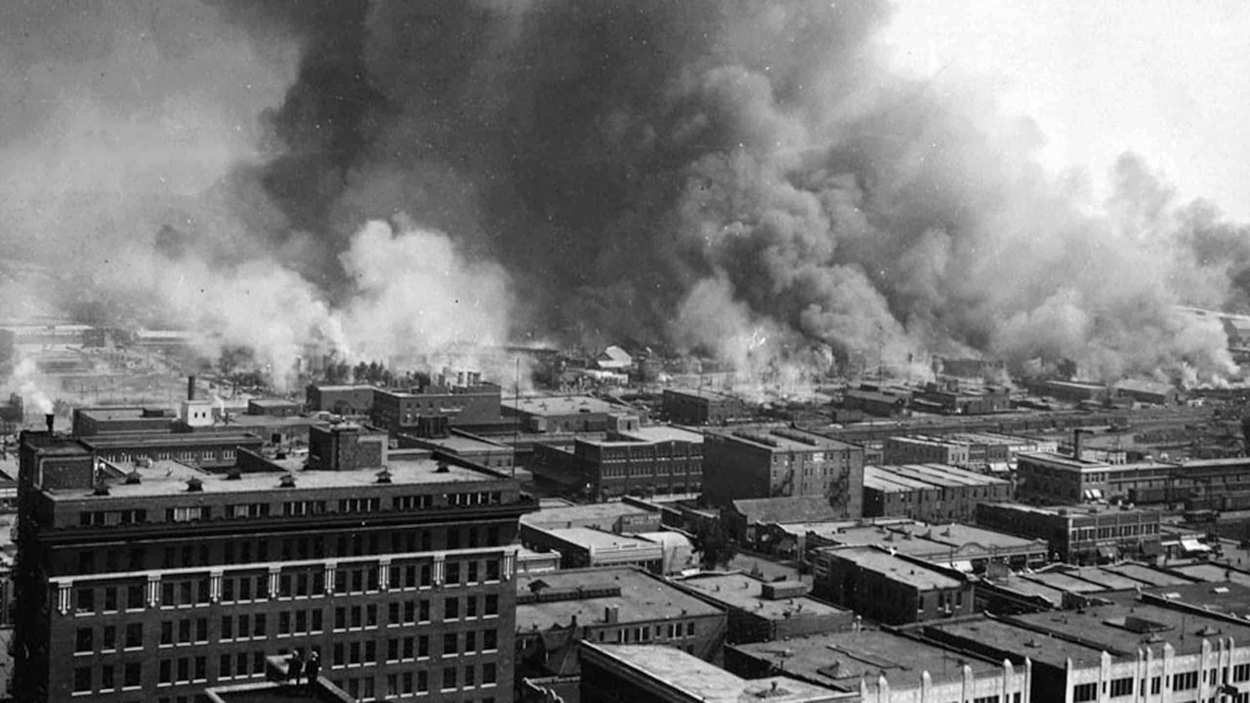 Destruction from the 1921 Tulsa race massacre.