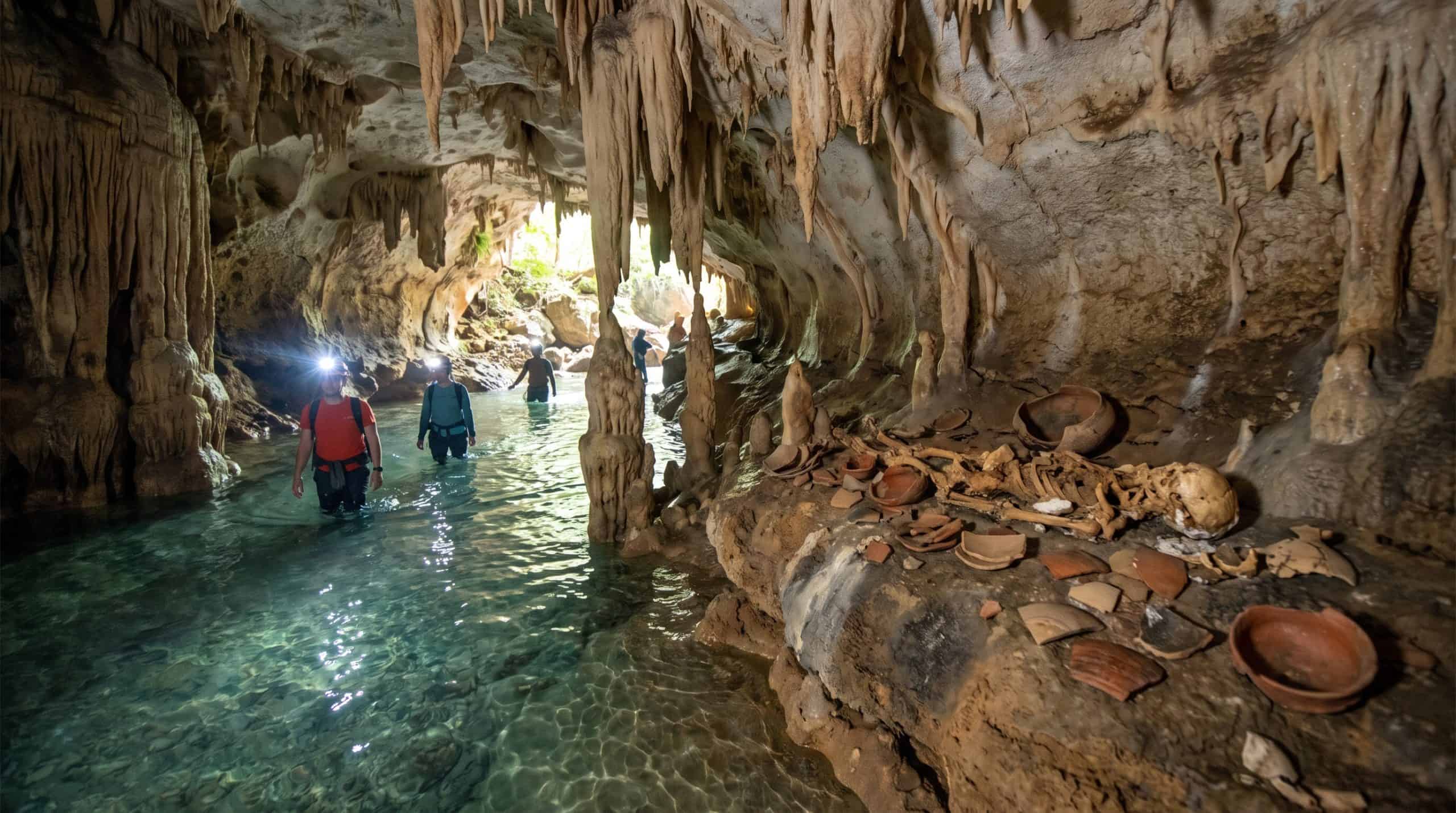 Actun Tunichil Muknal Cave in Belize