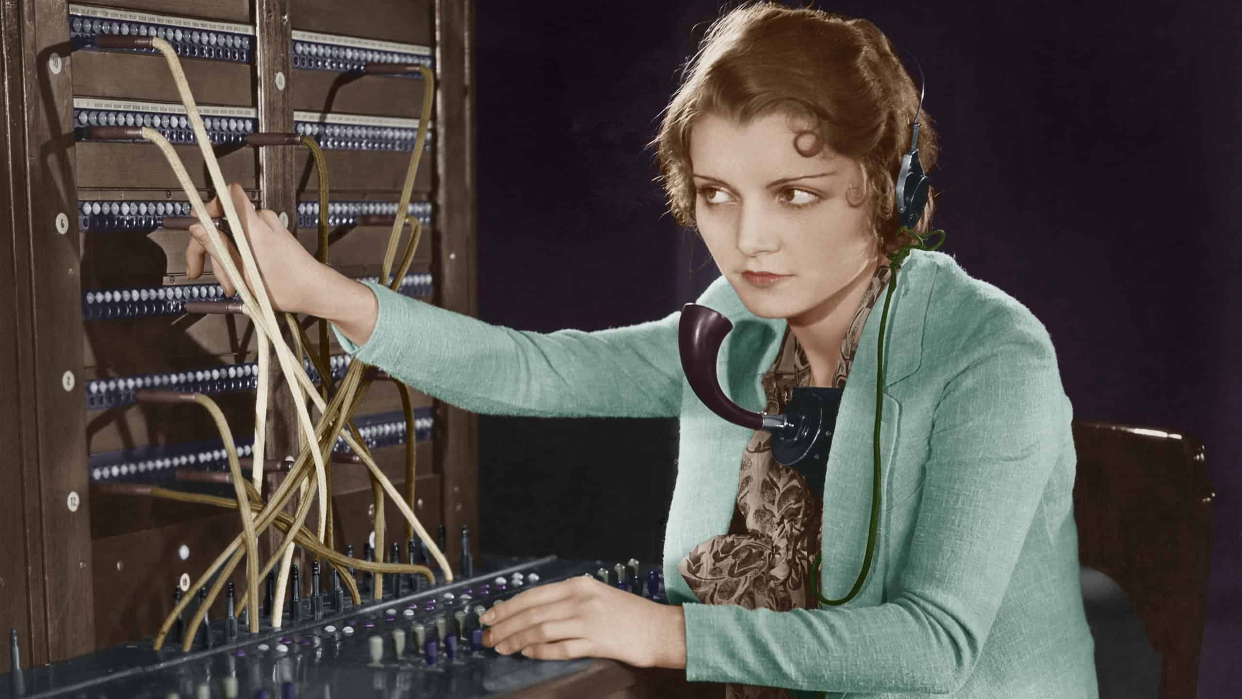 Portrait of telephone operator