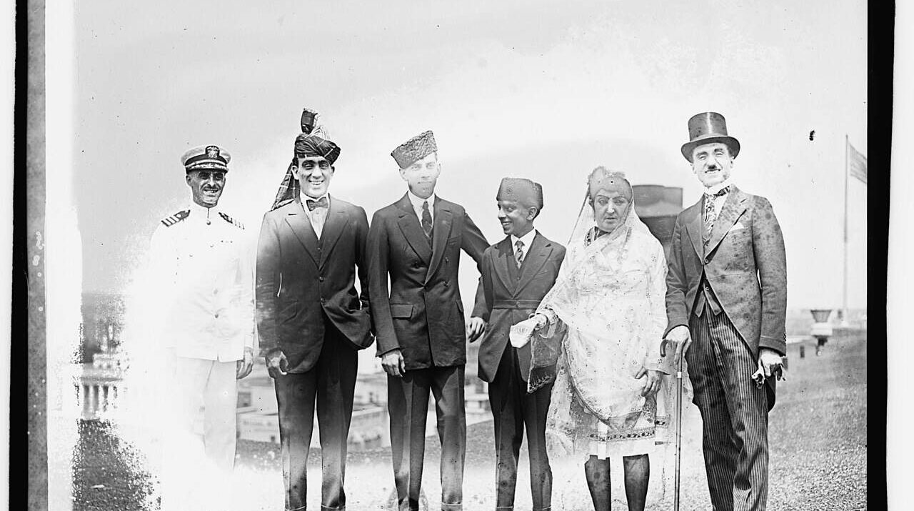 Stanley Clifford Weyman (noted imposter), the three sons of Princess Fatima Sultana of Afghanistan, Princess Fatima, and Prince Zerdechene of Millan in Washington, D.C., during a visit to LOC