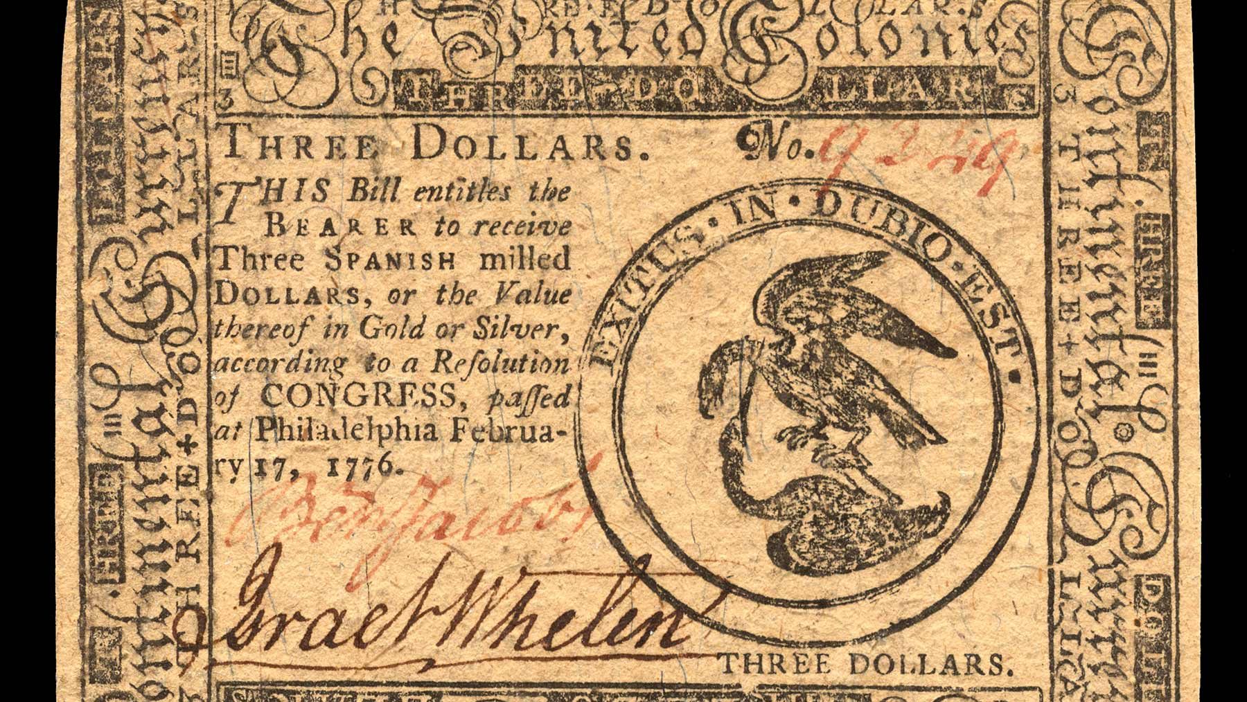 1776 Continental Currency.