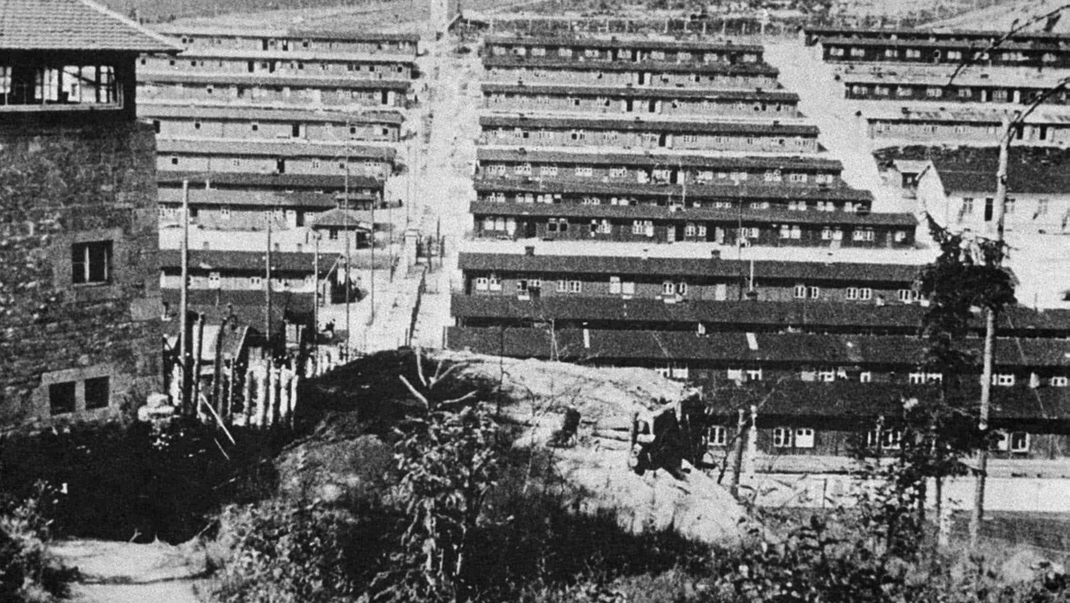 General view of Flossenbürg concentration camp after liberation by the US Army 99th Infantry Division, April 1945. US Army photo.