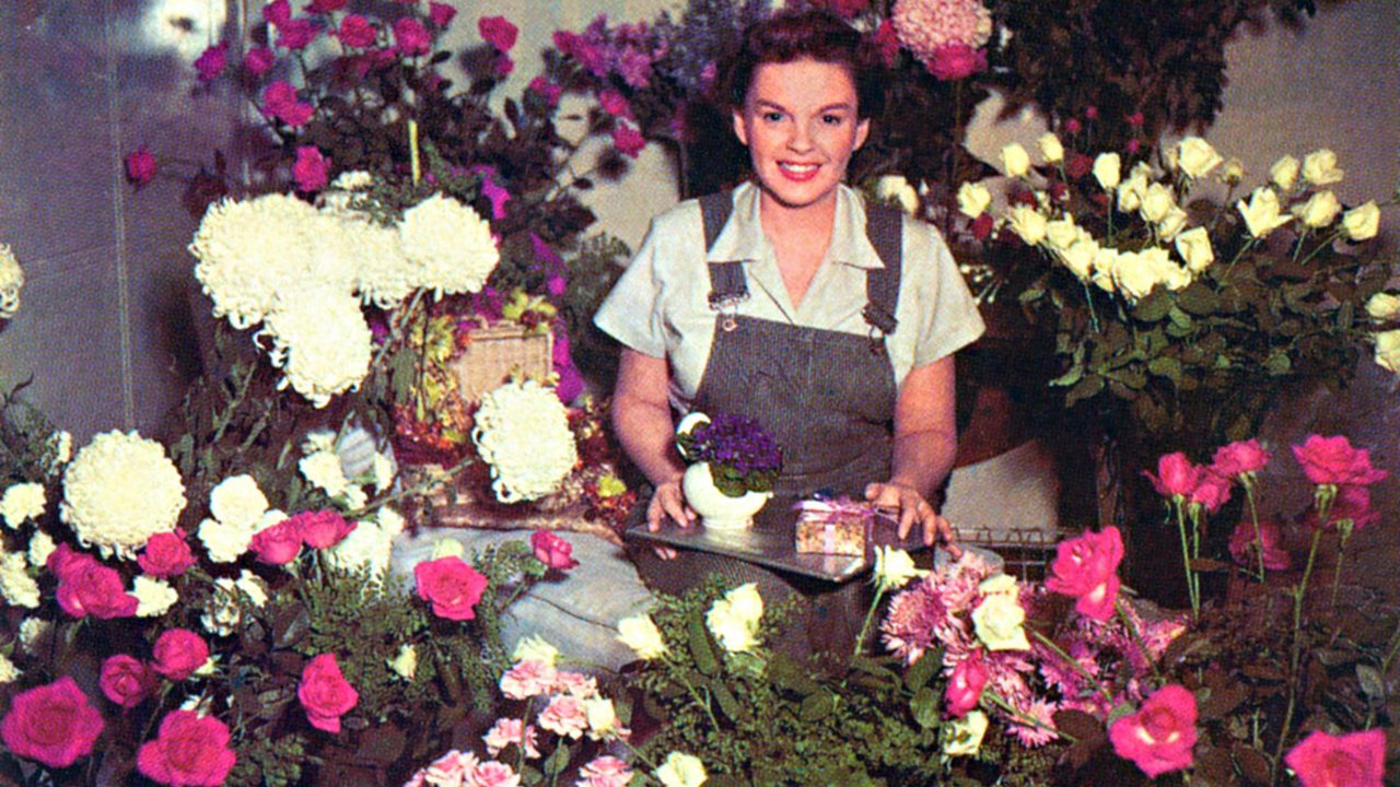 Garland on set