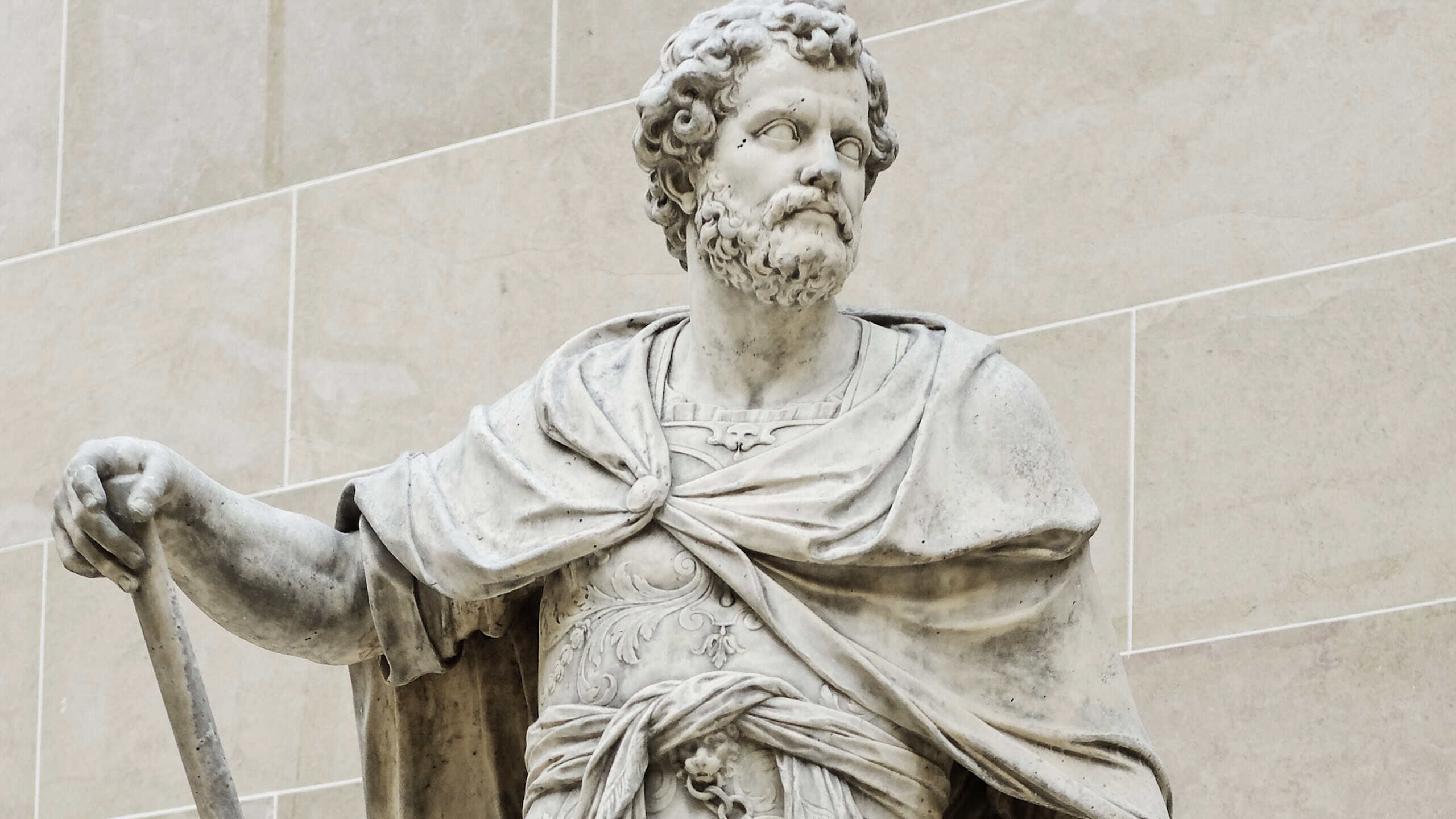Hannibal Barca counting the rings of the Roman knights killed at the Battle of Cannae (216 BC). Marble, 1704.