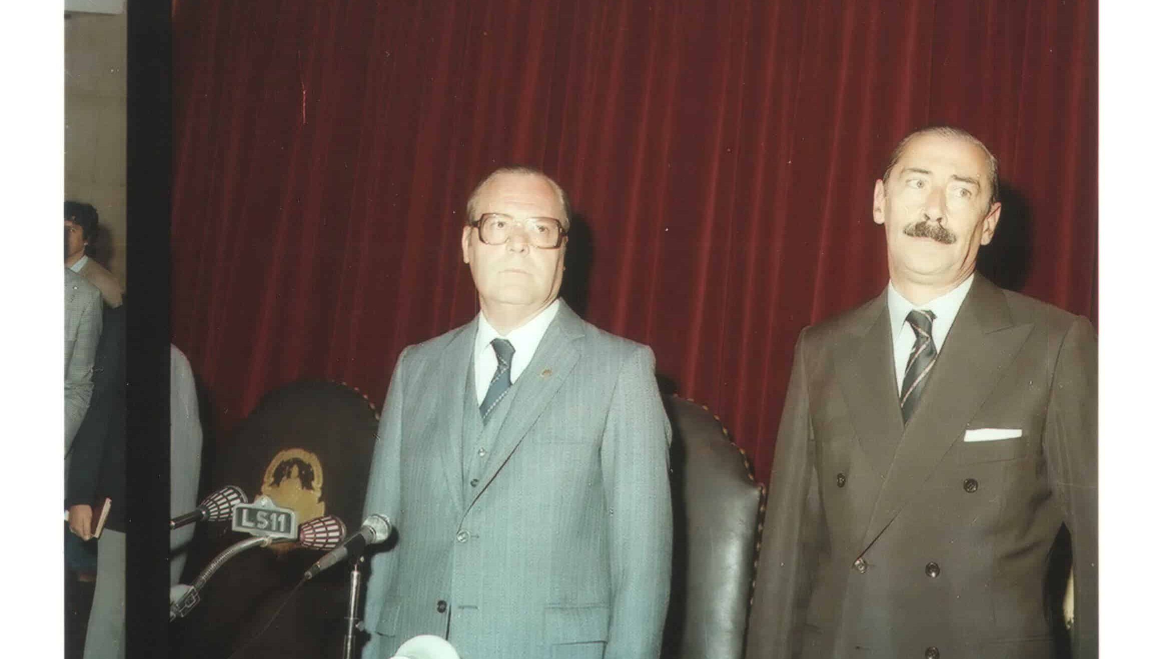 Jorge Rafael Videla visits the National University of La Plata in 1980