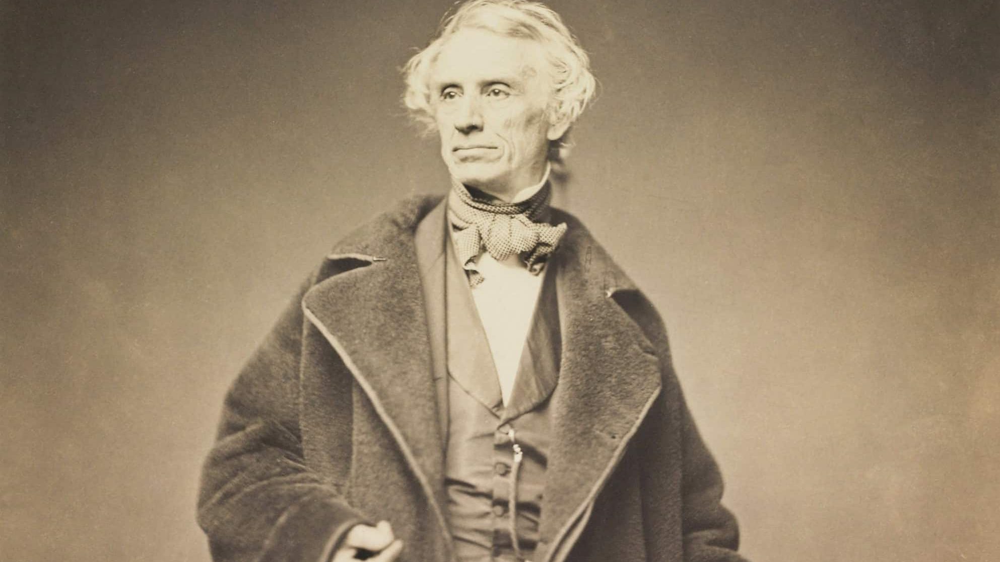 Samuel Morse with his Recorder by Brady, 1857