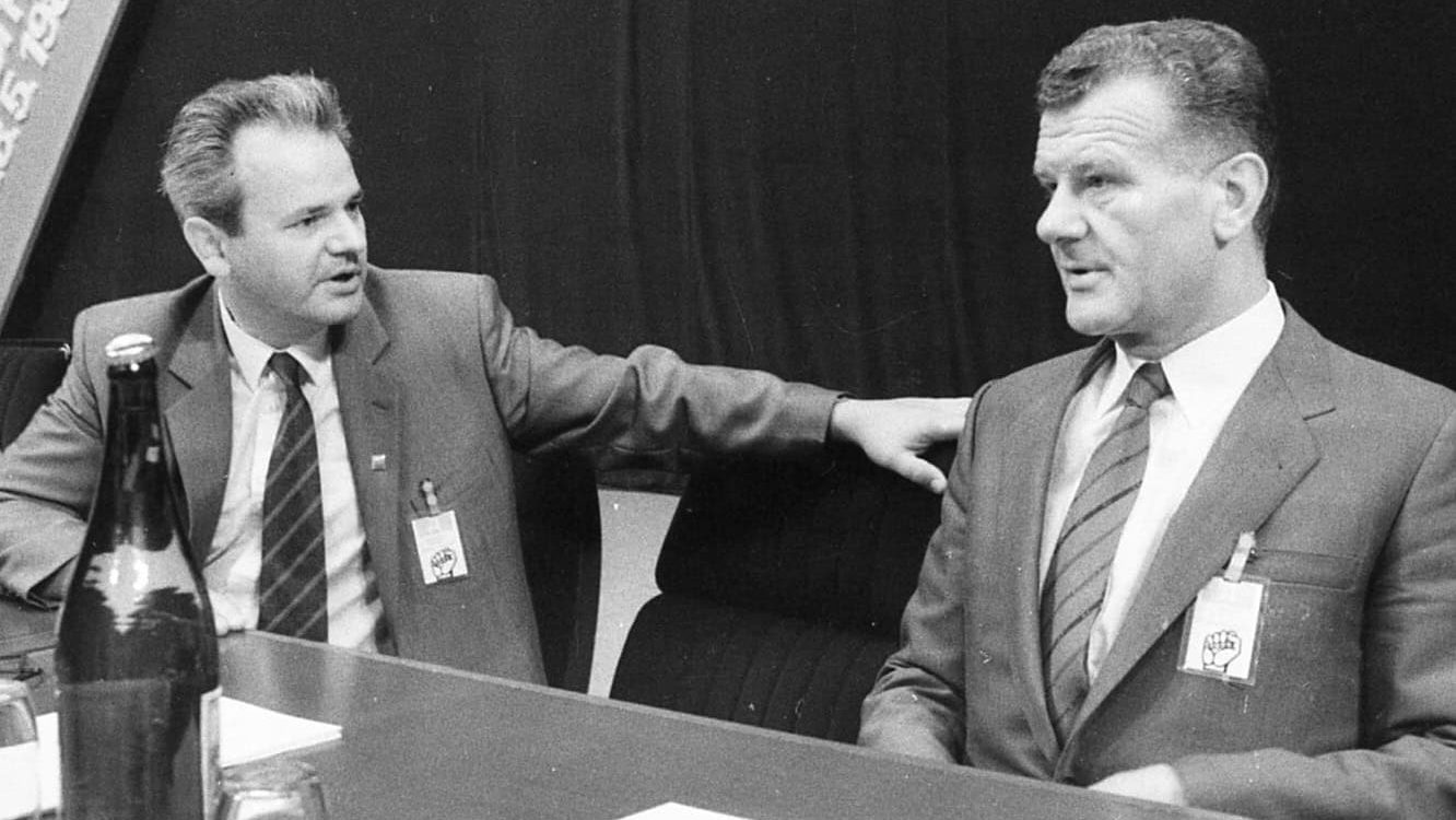 Slobodan Milošević i Ivan Stambolić, 1986