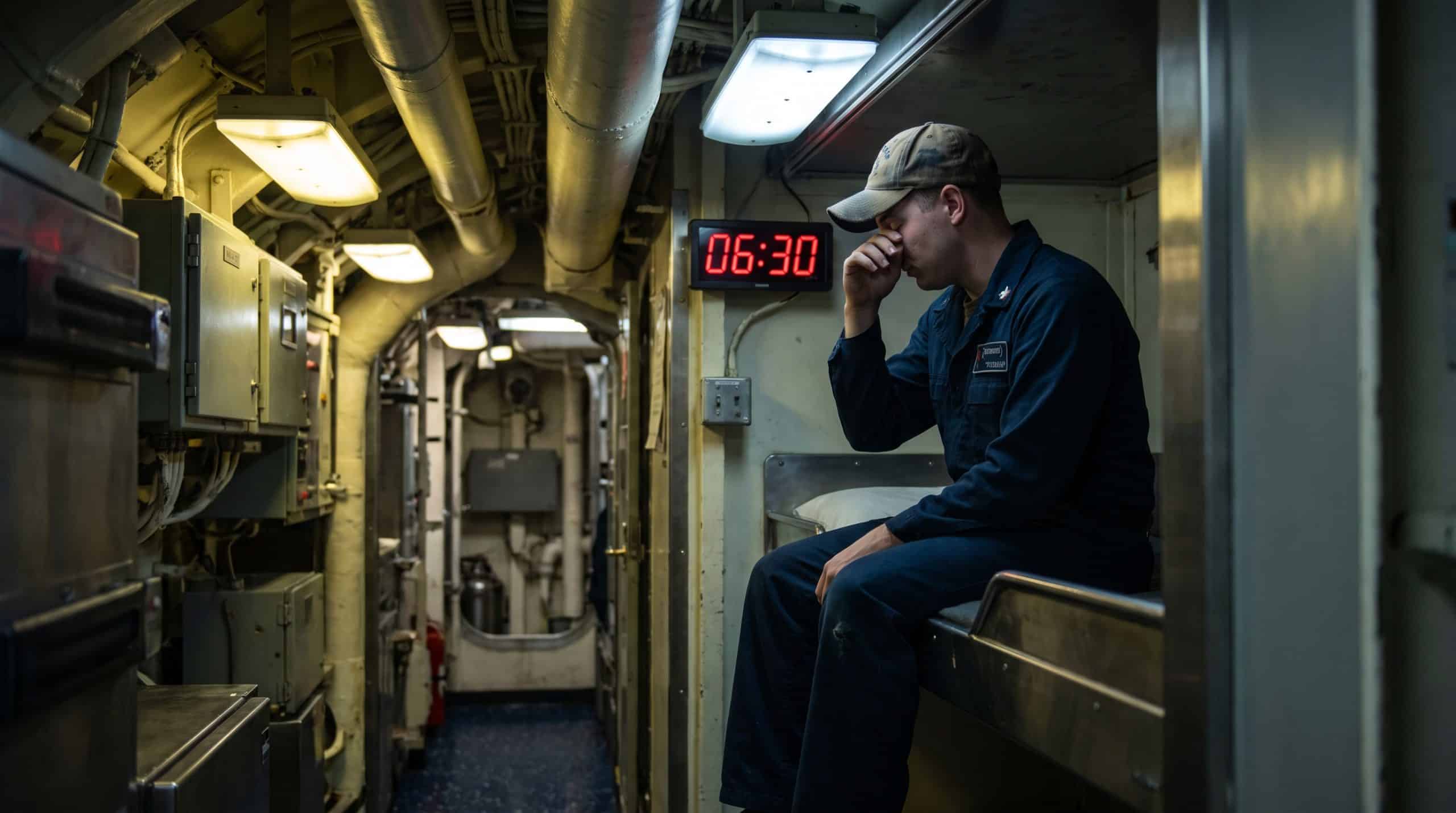 The psychological adjustment of being on a submarine is stranger than the physical one