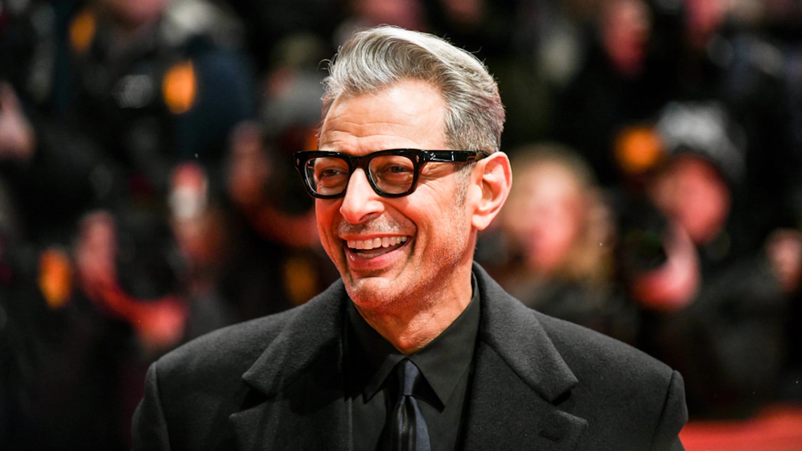 Berlin, Germany - February 15, 2018: American actor Jeff Goldblum attends the Opening Ceremony and the 'Isle of Dogs' premiere during the 68th Berlinale International Film Festival Berlin 2018