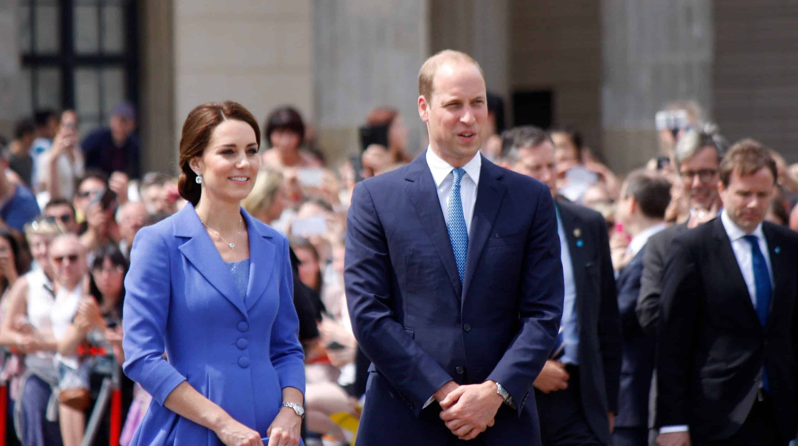 JULY 19, 2017 - BERLIN: Prince William with Kate - the British Royal couple in front of the Brandenburg Gate, Berlin.