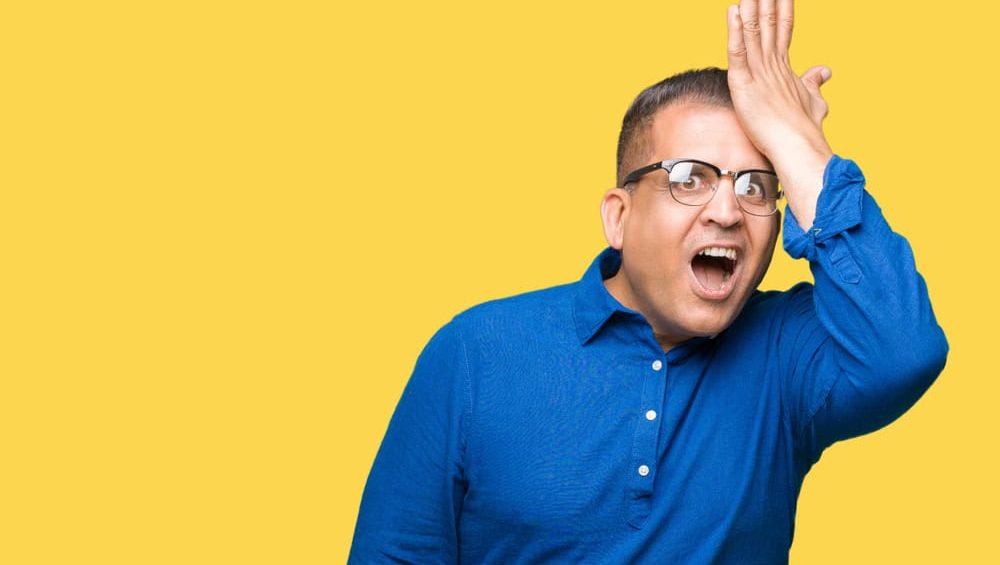 Middle,Age,Arab,Man,Wearing,Glasses,Over,Isolated,Background,Surprised