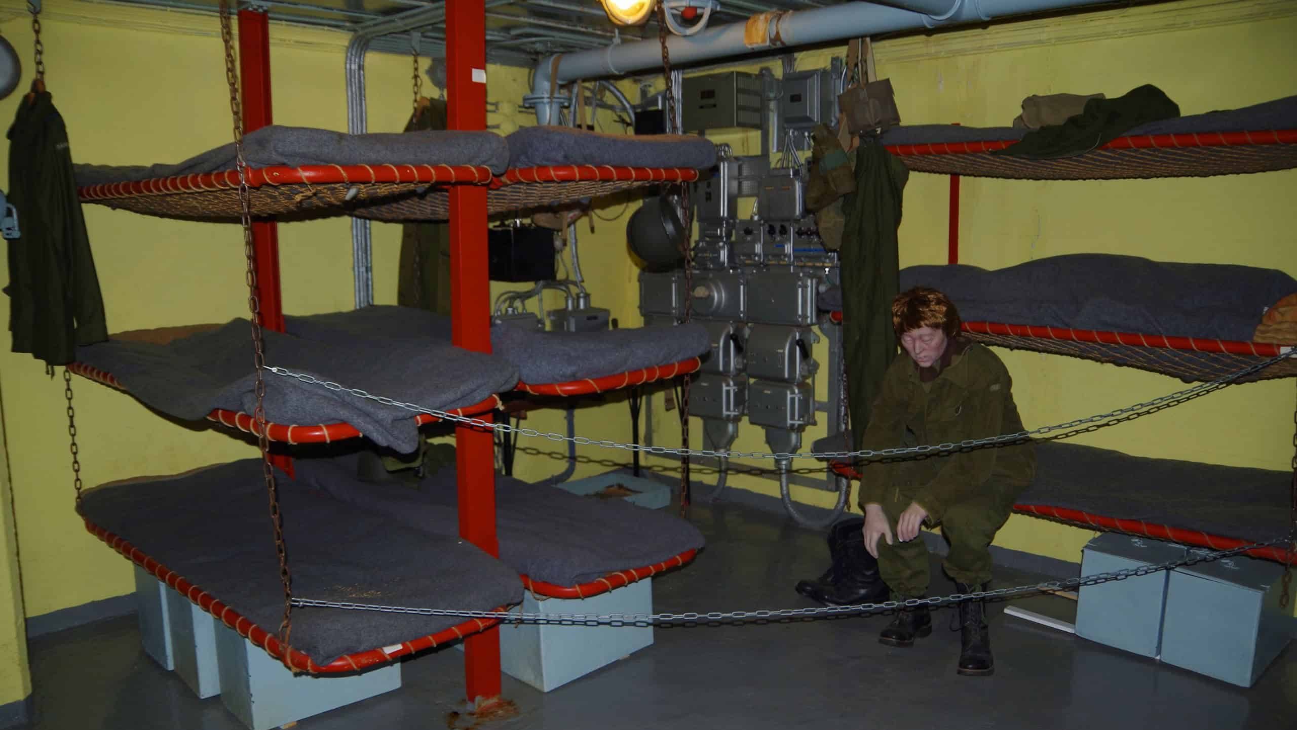 Bagenkop,Denmark - May 20,2019 : inside bunker in The Cold War Museum “Langelandsfort”