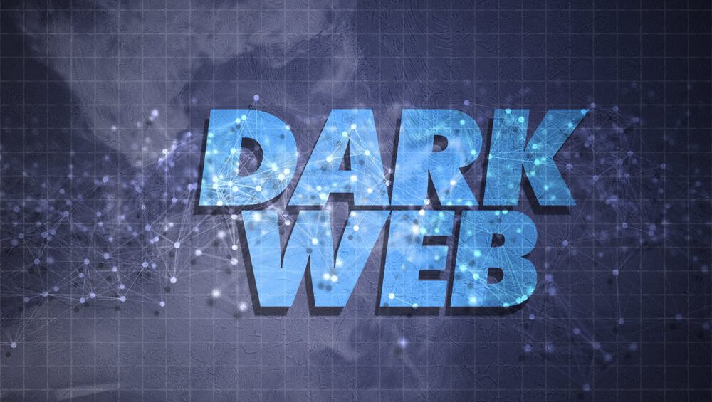 the abstract digital technology dark web text background, danger internet, data braking