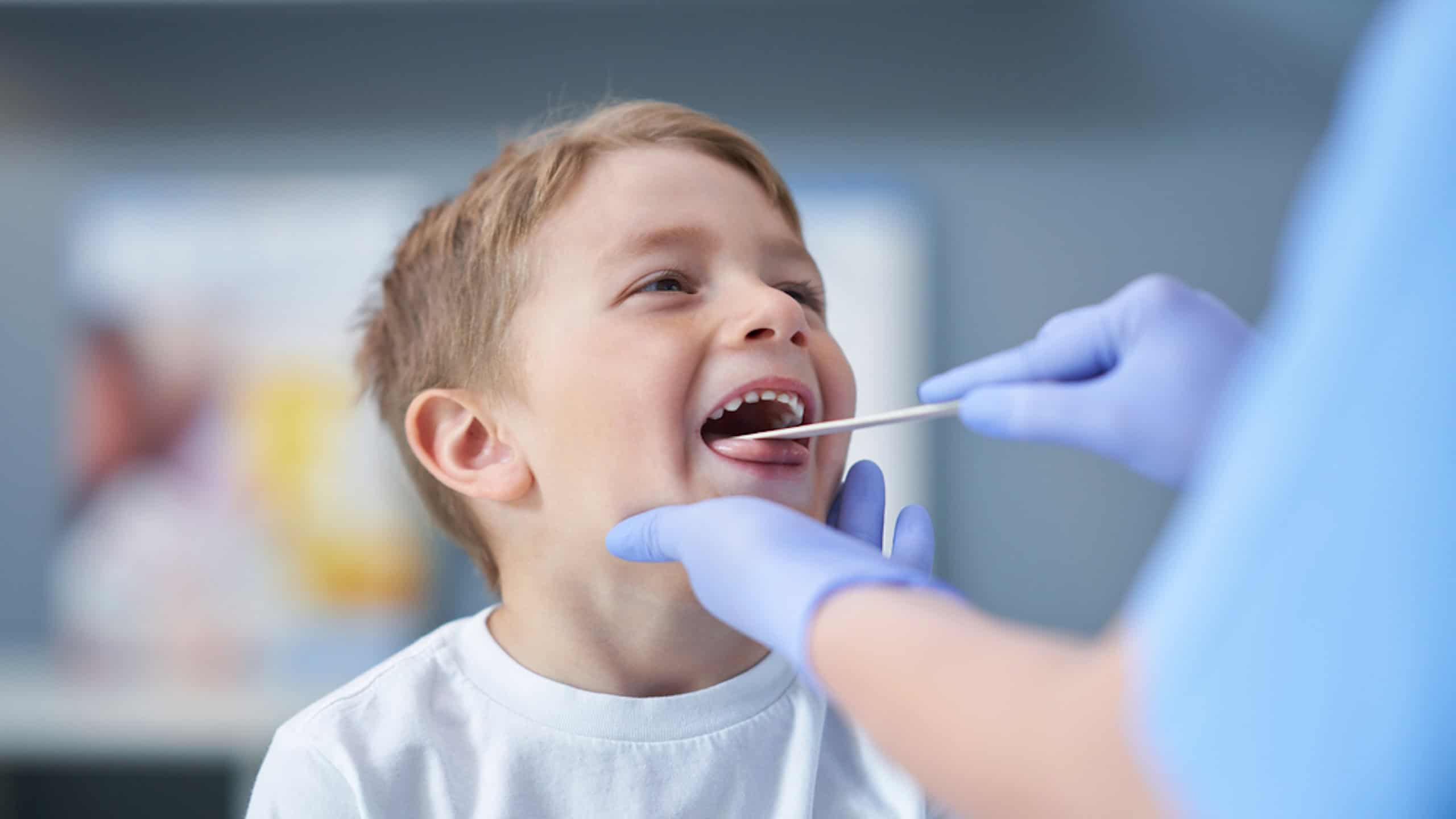 Portrait of adorable little boy having doctor's appointment