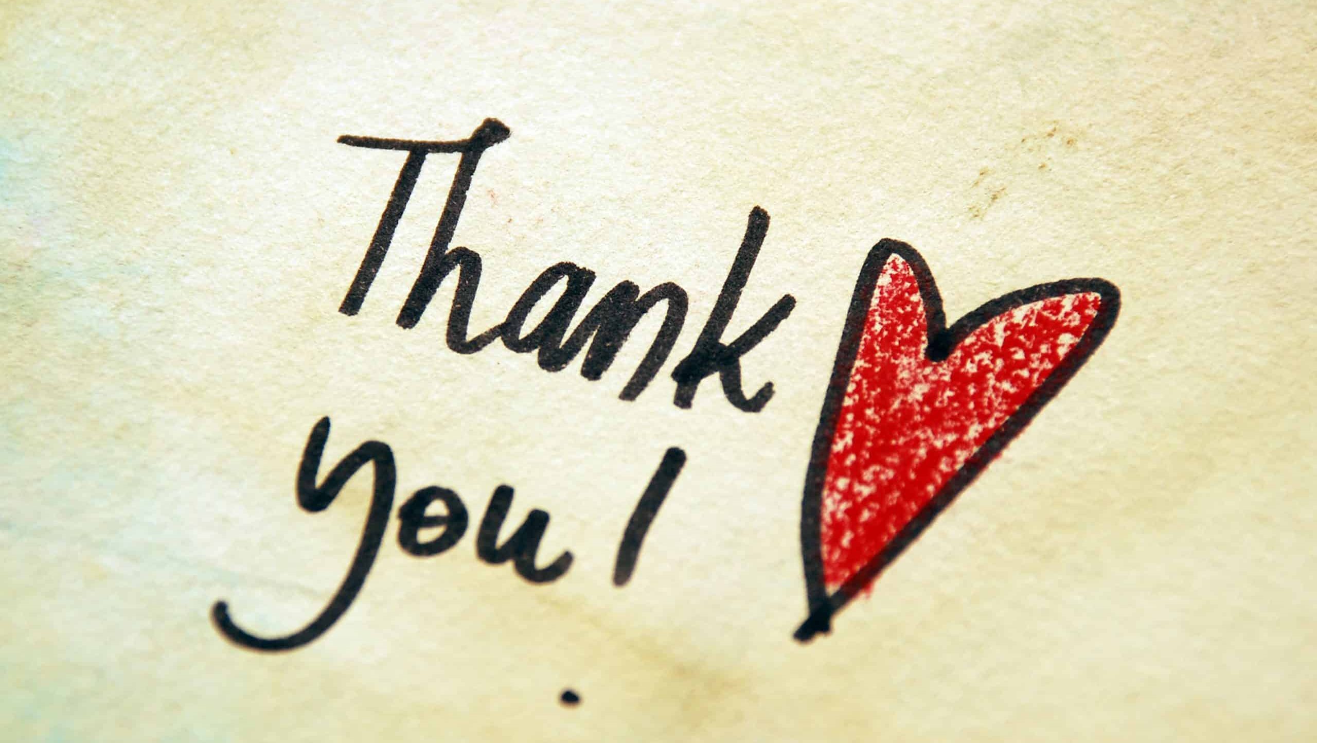 Thank,You,Note.,Low,Depth,Of,Field
