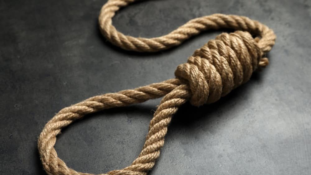 Rope noose knot hanging suicide