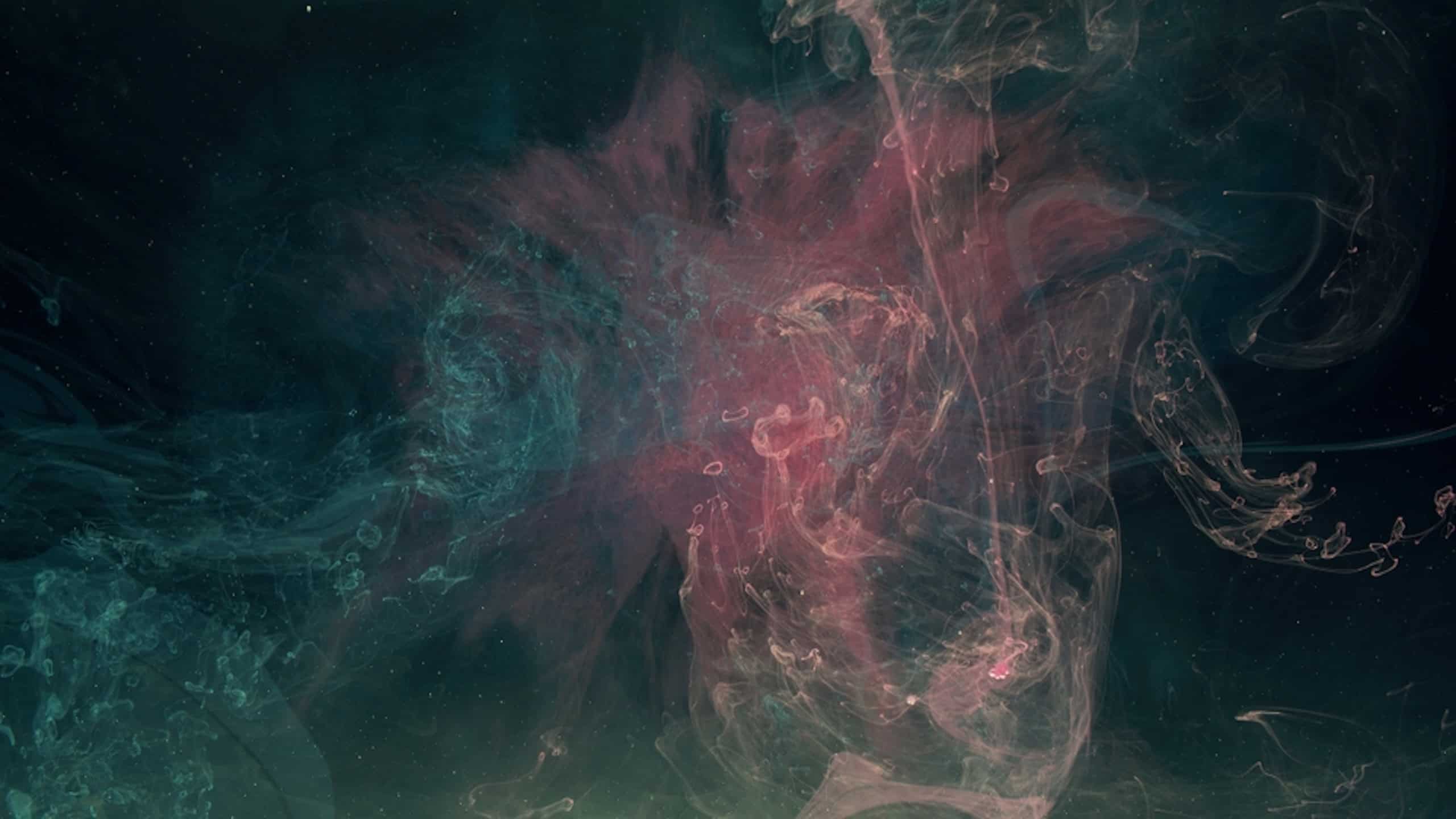 Smog leak. Sorcery spell. Blue magenta steam blend. Abstract art background shot on Red Cinema camera 6k.