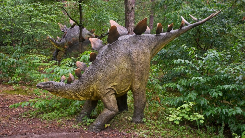 SOLEC KUJAWSKI. POLAND. 27 JUIY 2019 : JuraPark Solec - dinosaur park in Solec Kujawski. Poland