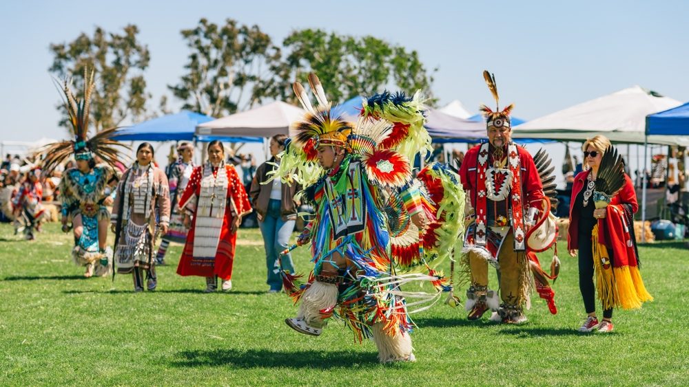 Malibu, California. April 6, 2024. Chumash Day Pow Wow and Inter-tribal Gathering. The Malibu Bluffs Park is celebrating 24 years of hosting the Annual Chumash Day Powwow.