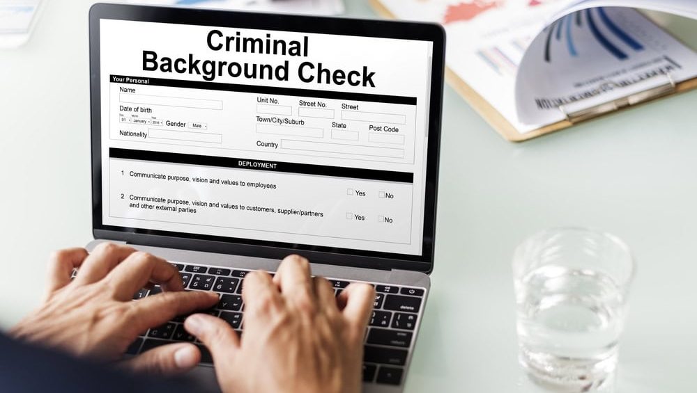 Criminal Background Check Insurance Form Concept